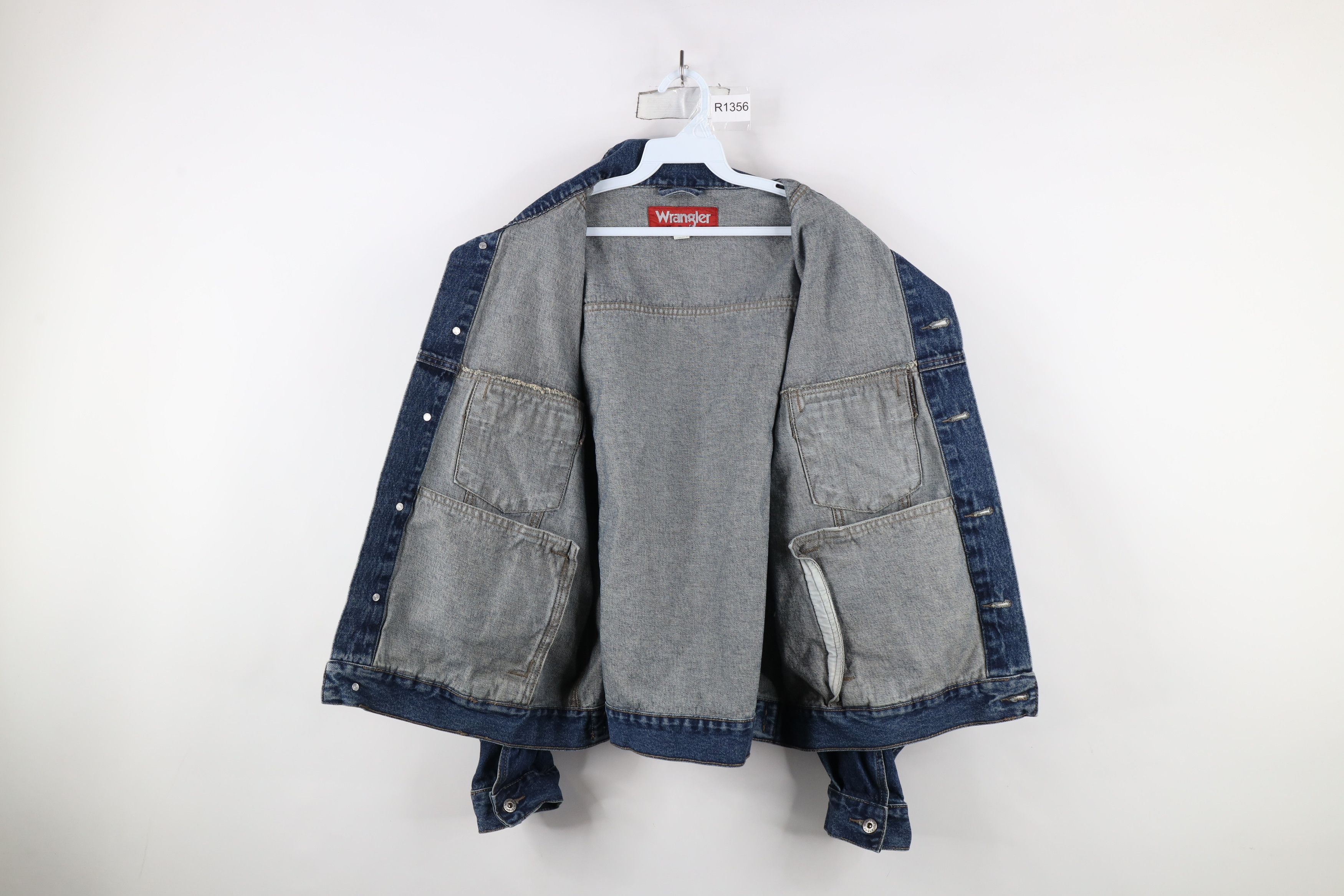 Vintage × Wrangler Vintage 90s Wrangler Denim Jean Trucker Jacket Blue Cotton Size US XL / EU 56 / 4 - 8 Thumbnail
