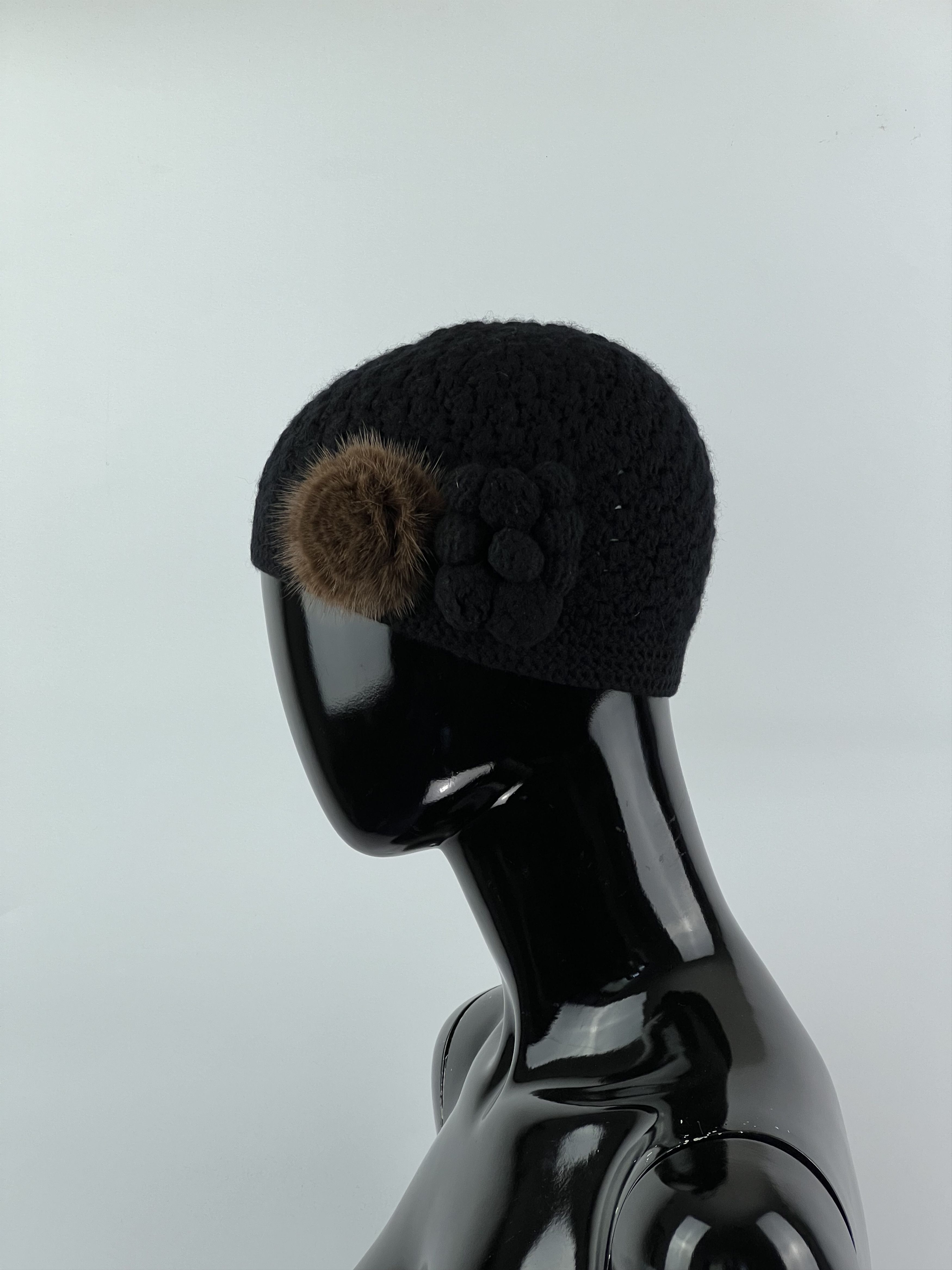 Other Max & Moi Knit 100% Cashmere Mink Beanie Hat One Size Size ONE SIZE - 2 Thumbnail