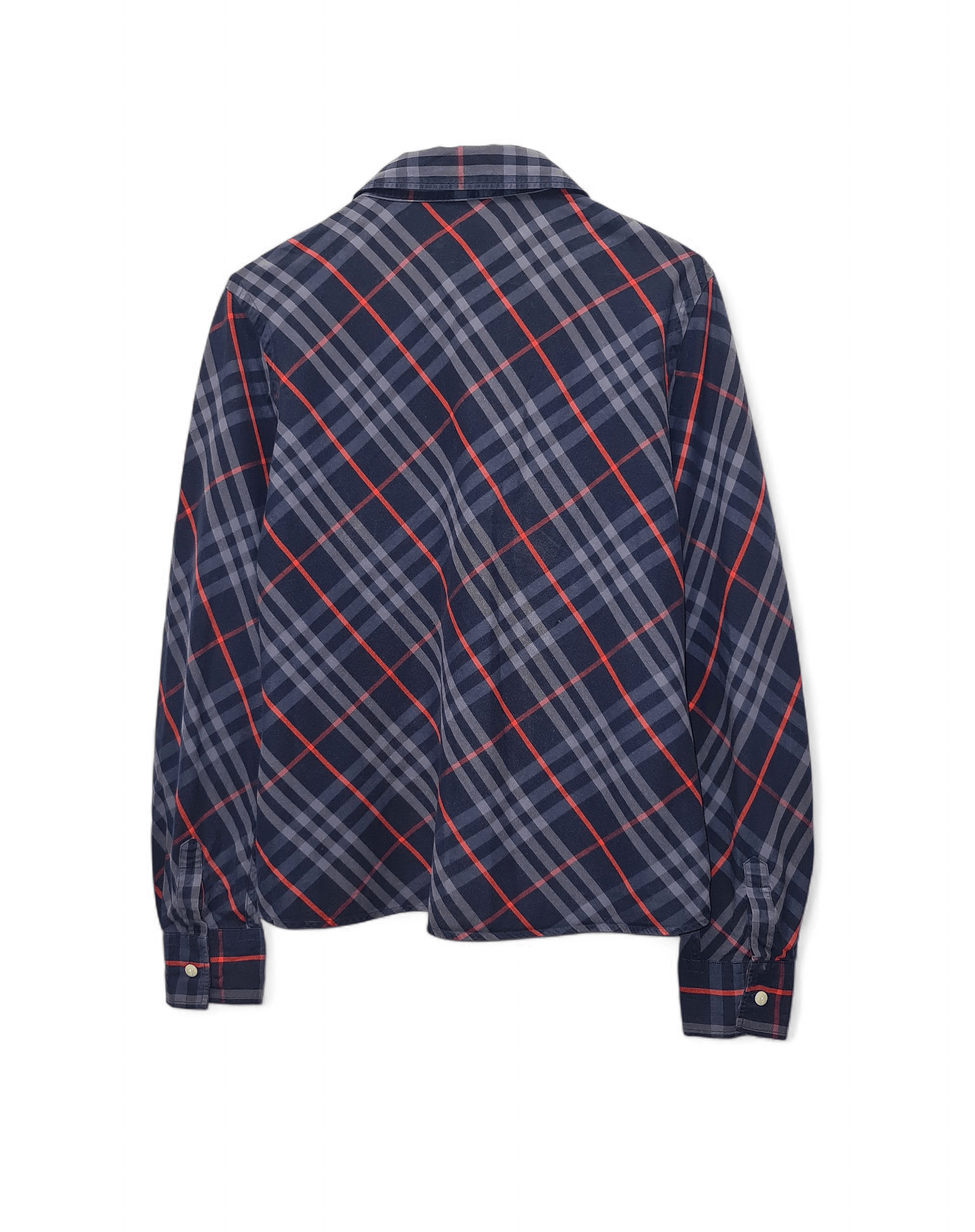 Burberry 90s Vintage Burberry London Blue Check Nova Shirt Tee Size M / US 6-8 / IT 42-44 - 2 Thumbnail