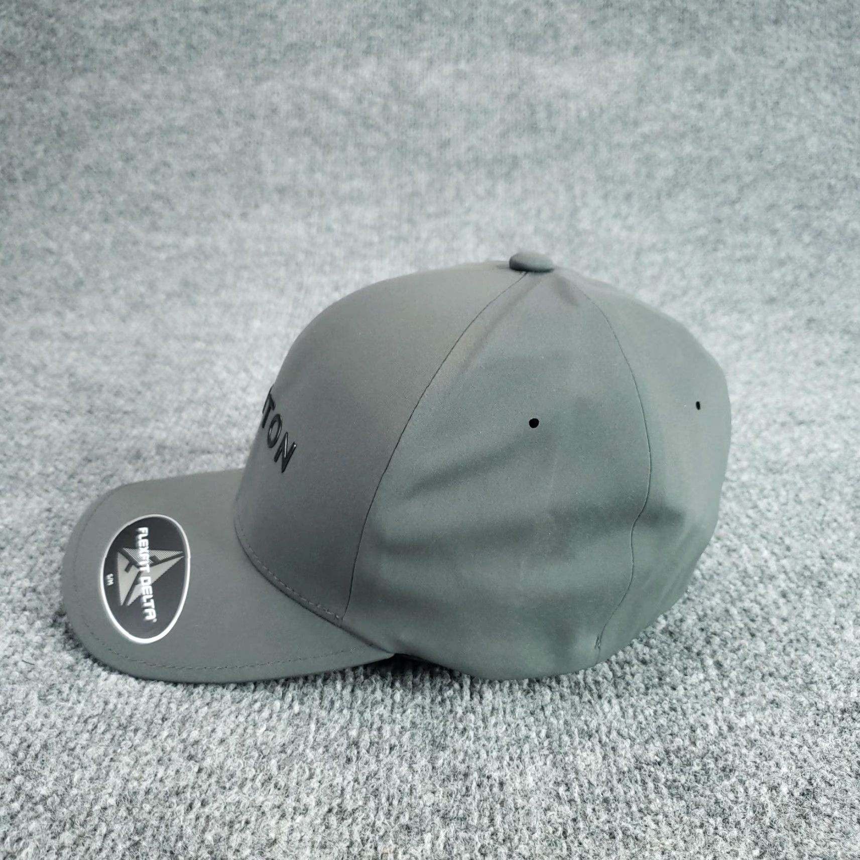 Vintage Peloton Hat Cap Fitted Mens S/M Gray Flexfit Delta Performance Athletic Cycling Baseball Cap Sports Solid Polyester Spandex Casual Mens Size ONE SIZE - 2 Thumbnail