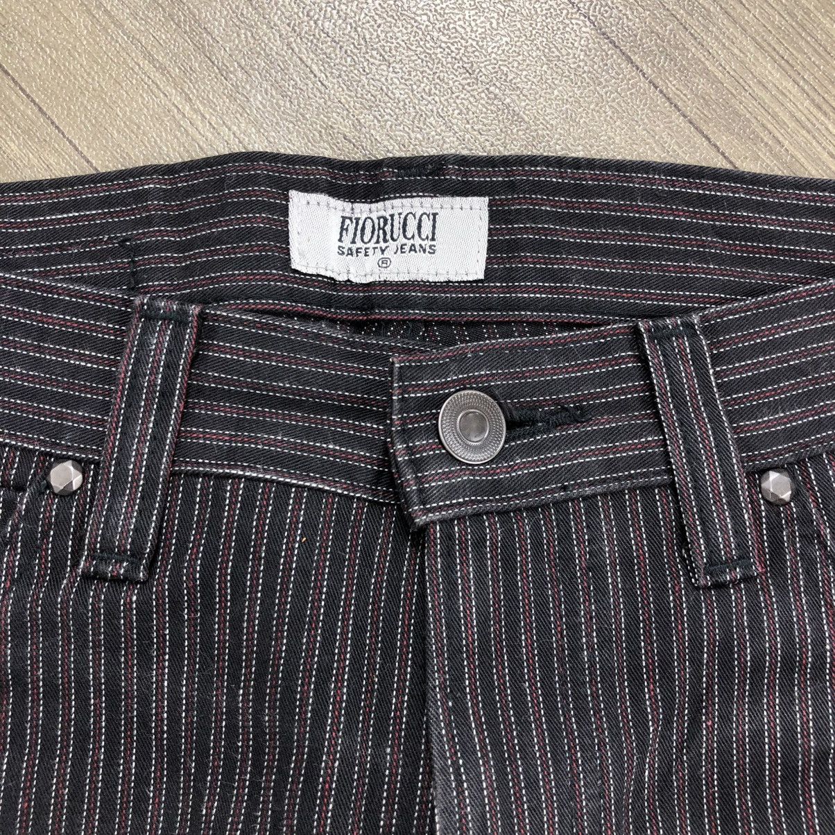 If Six Was Nine 1990s Fiorucci Safety Stripped Baggy Lgb Y2K Flared Jeans Size US 30 / EU 46 - 4 Thumbnail