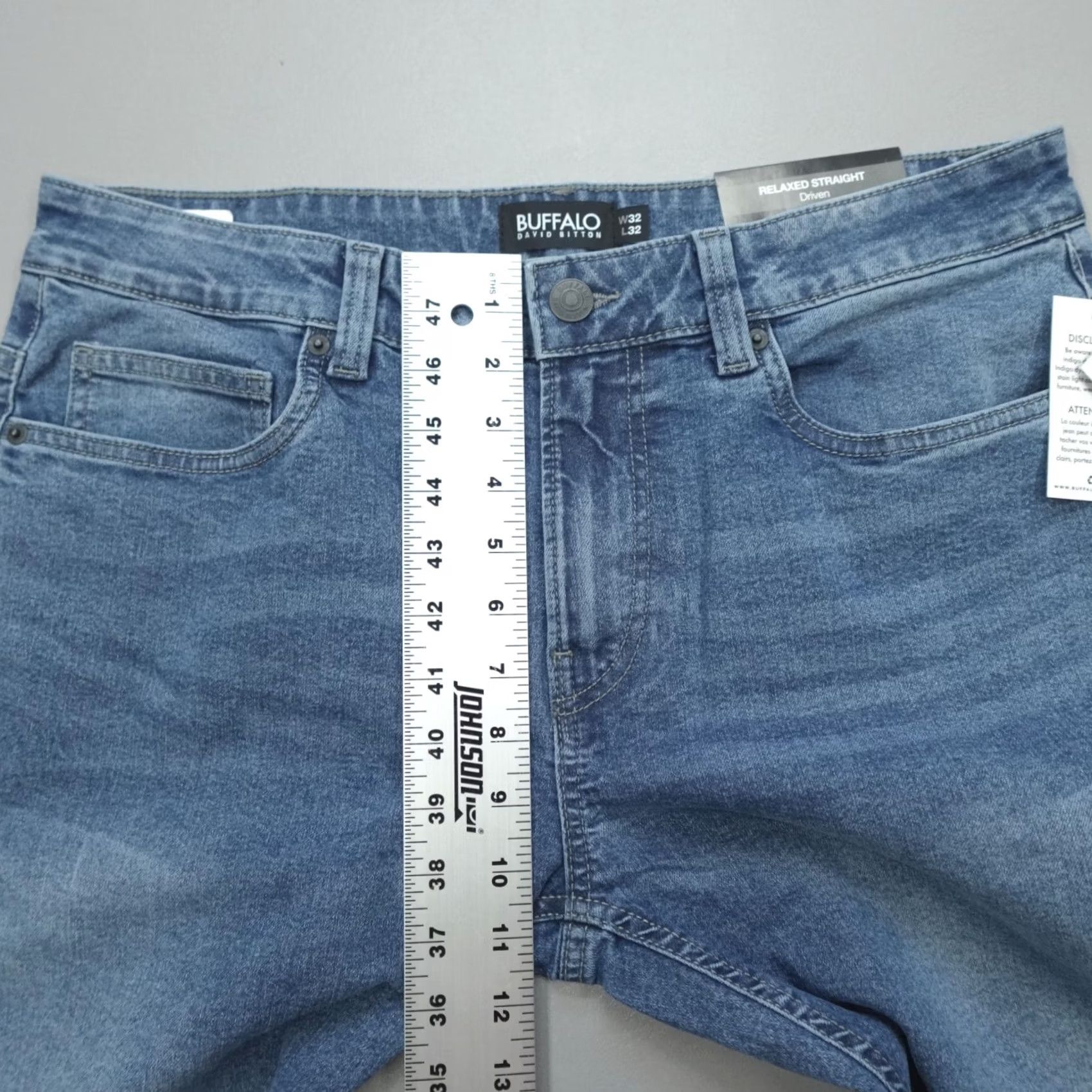 Buffalo David Bitton Buffalo David Bitton Jeans Relaxed Straight Jeans Men Size 32x32 Blue Denim 5-Pocket Design Stretch Comfort Autumn Winter Summer Spring Mens Size US 34 / EU 50 - 6 Thumbnail