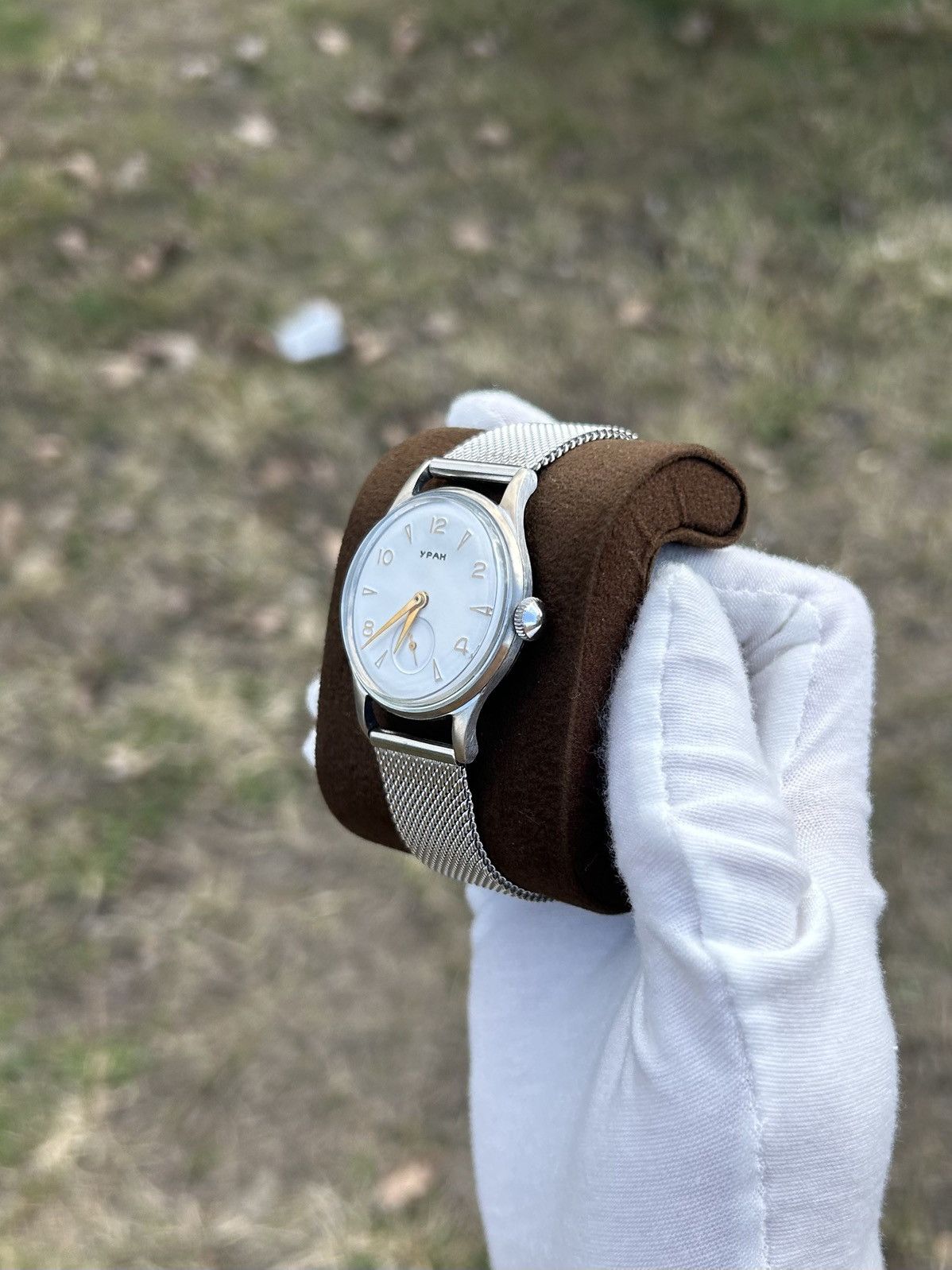 Vintage Vintage Watch Uran USSR Soviet Mechanical Retro 1970s Size ONE SIZE - 6 Thumbnail