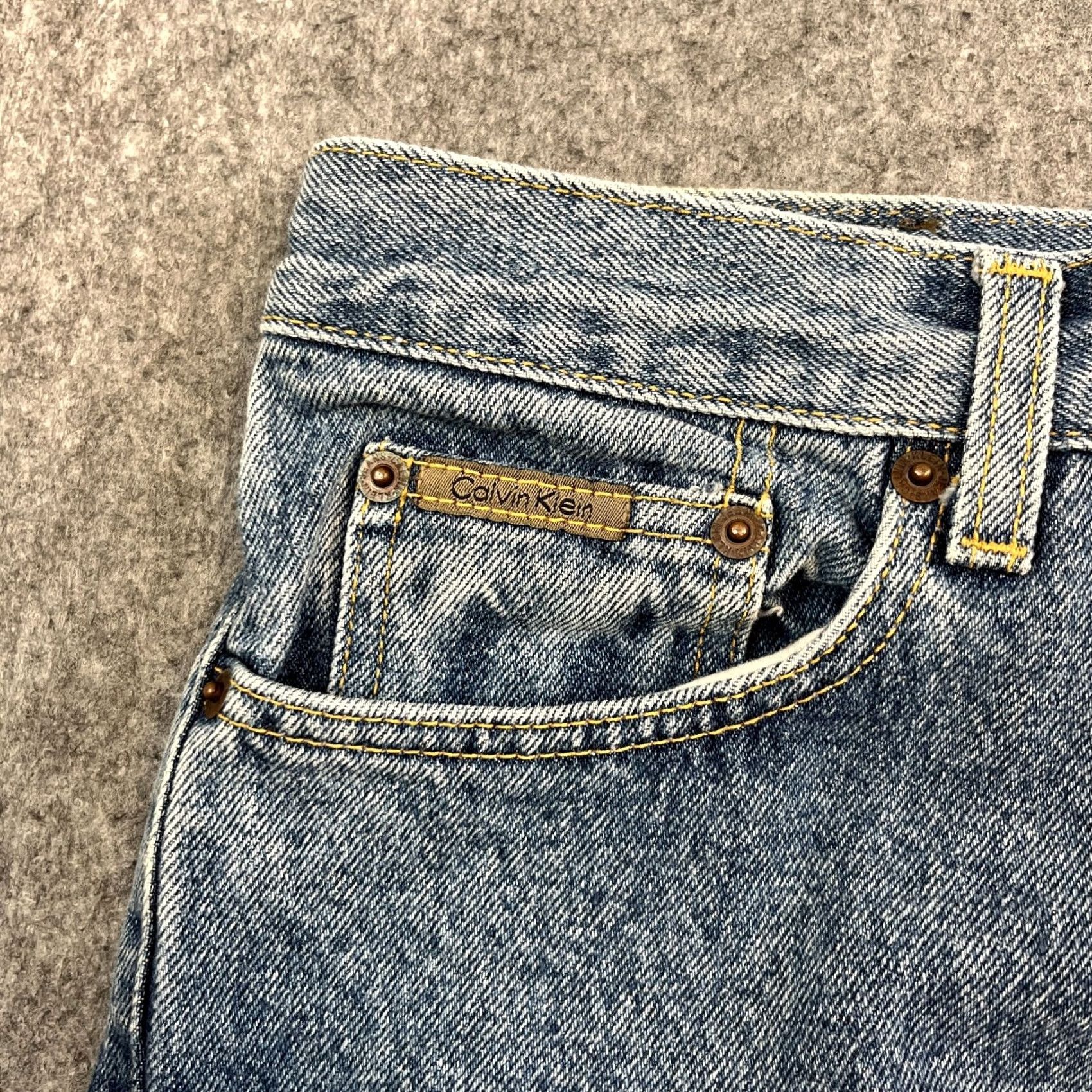 Calvin Klein Calvin Klein Jeans 30 34 Slim Denim Blue Vintage 90s Y2K Mens Jeans 5-Pocket Stonewash Blue Size US 30 / EU 46 - 7 Thumbnail