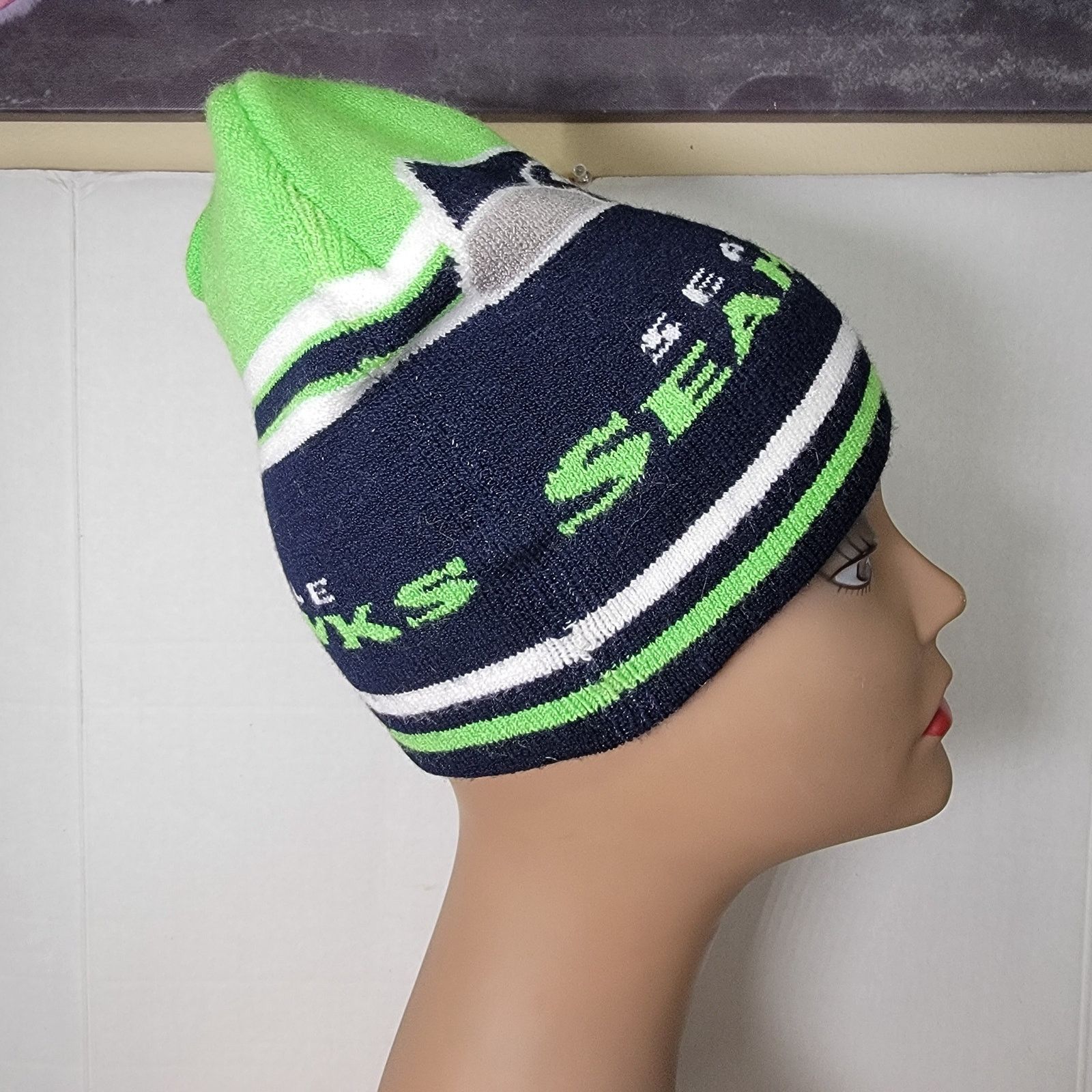 Other Seattle Seahawks Blue & Green Knit Unisex Beanie Size ONE SIZE - 4 Thumbnail