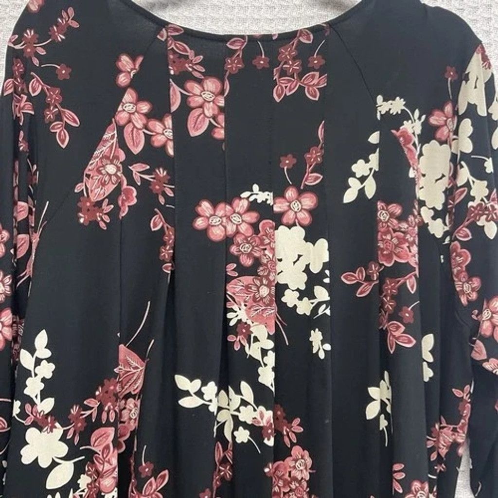 J. Jill NWOT J. Jill Wearever Botanical Floral Jersey Tunic Women 2X Size ONE SIZE - 4 Thumbnail