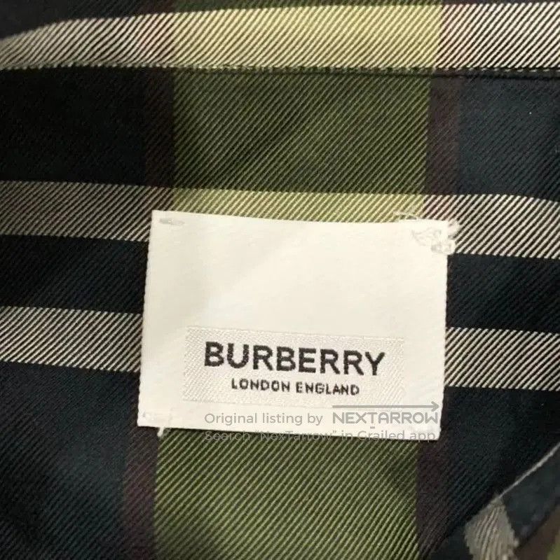 Burberry Burberry Green Long Sleeve Crop Shirt. Size XS / US 0-2 / IT 36-38 - 5 Thumbnail