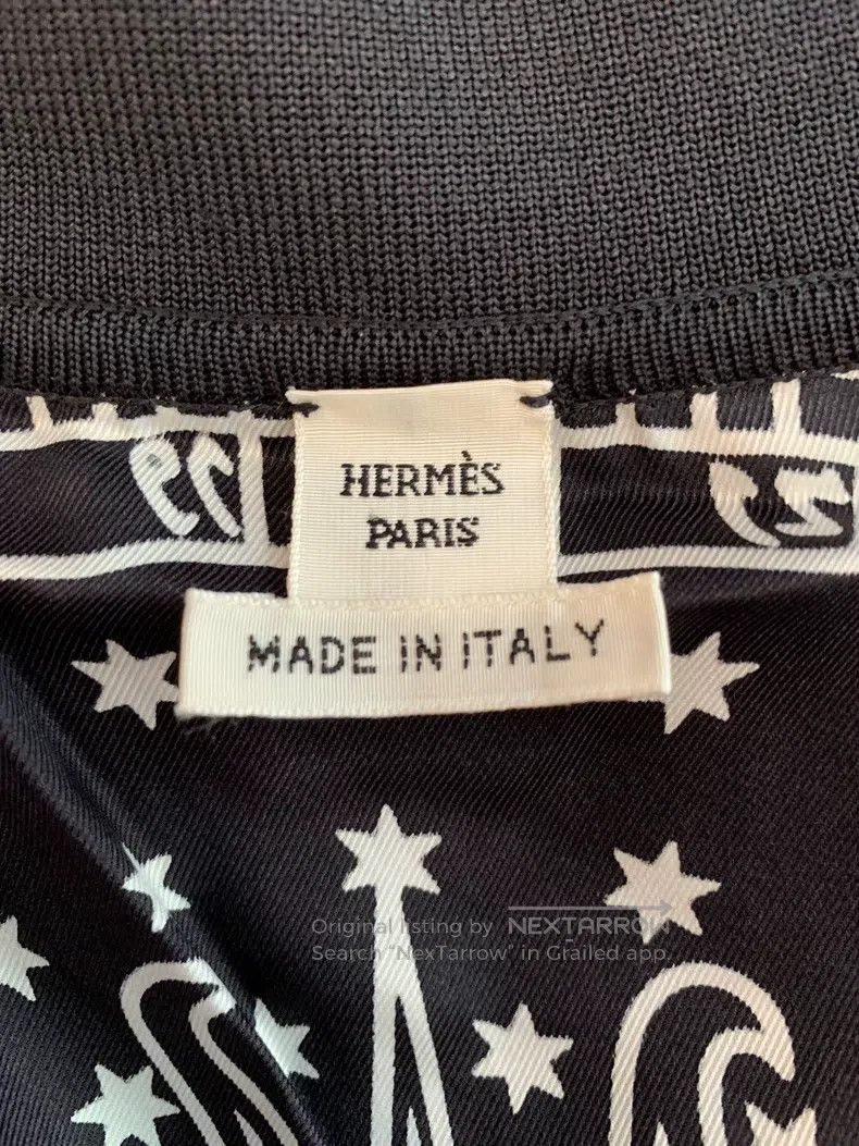 Hermes Hermes Black mulberry silk and wool zippered women's cardi Size XS / US 0-2 / IT 36-38 - 5 Thumbnail