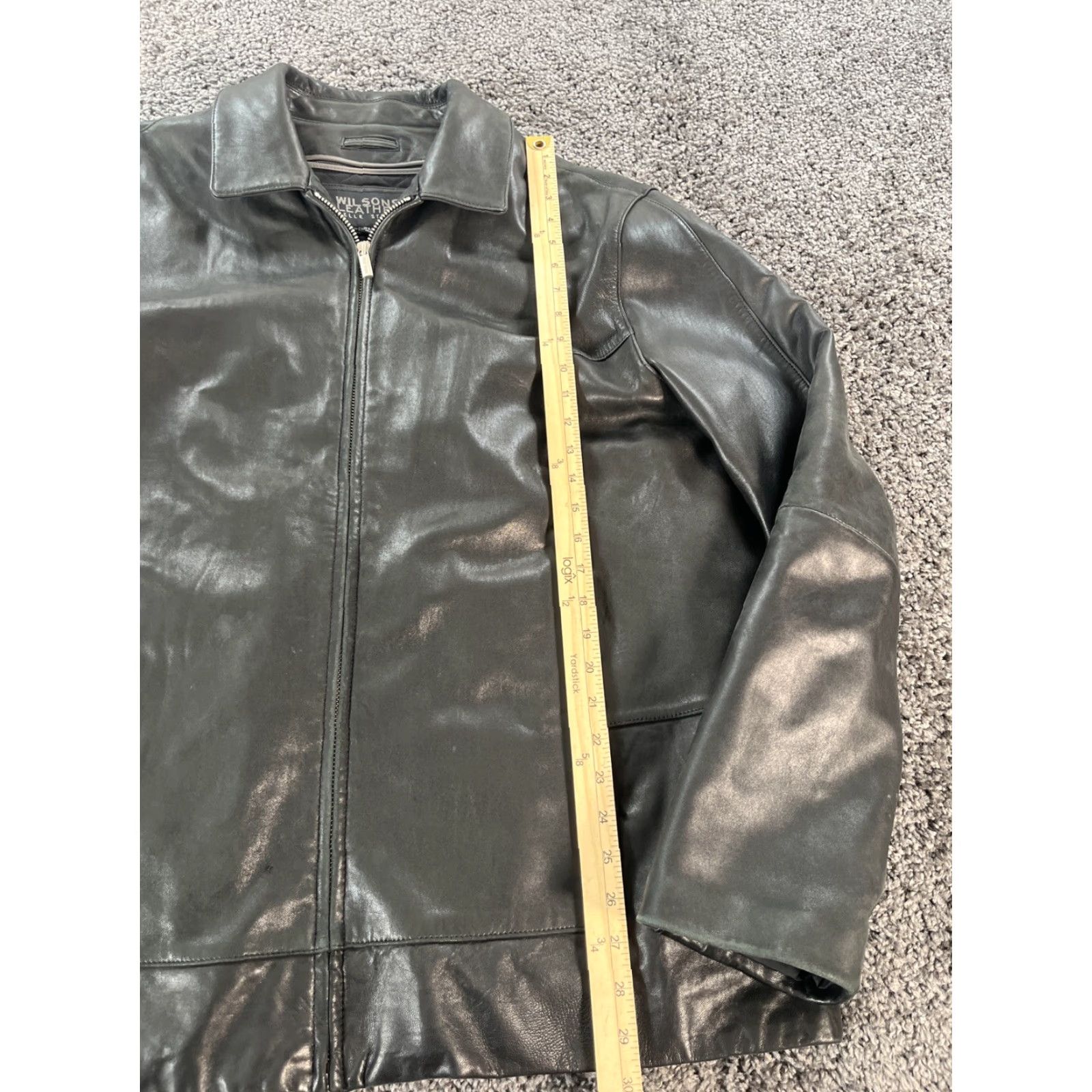 Vintage VINTAGE Wilsons Leather Jacket Mens XLT Full Zip Pelle Studios Black Thinsulate Leather Jacket Zipper Mens XLT Black Size US XL / EU 56 / 4 - 2 Thumbnail