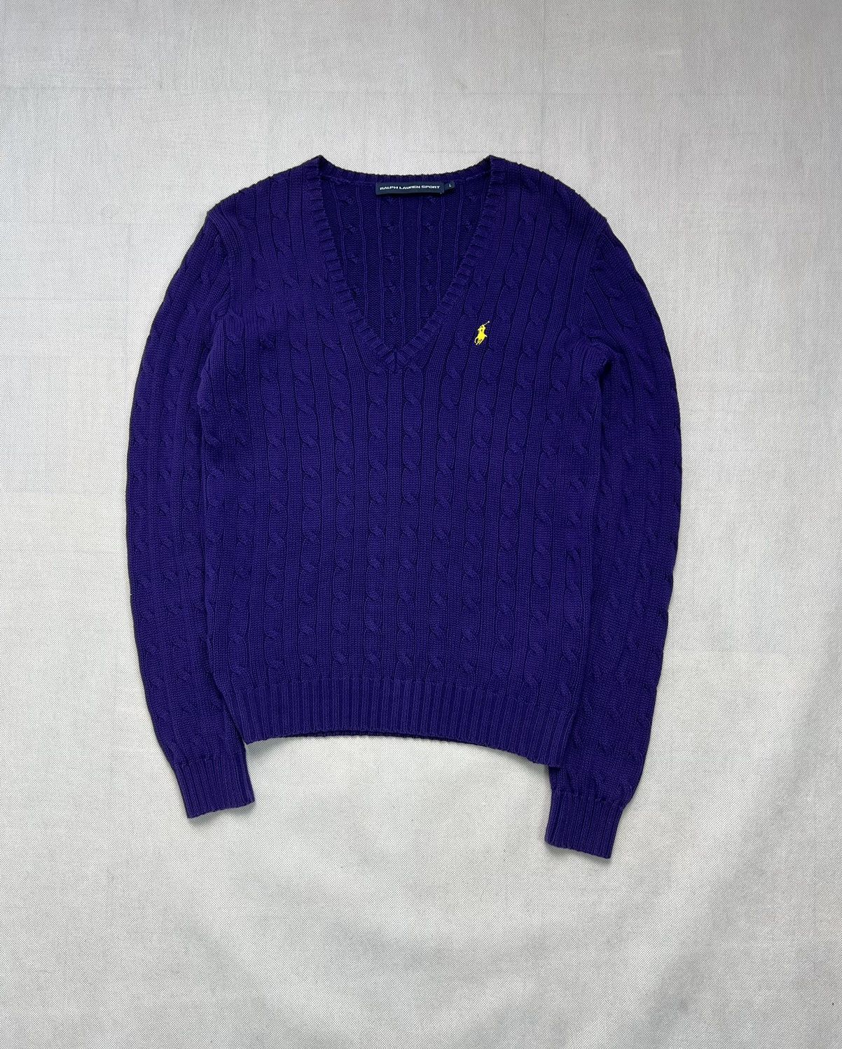 Polo Ralph Lauren × Ralph Lauren Sport Braid Sweater Ralph Lauren Sport purple women Size L / US 10 / IT 46 - 2 Thumbnail