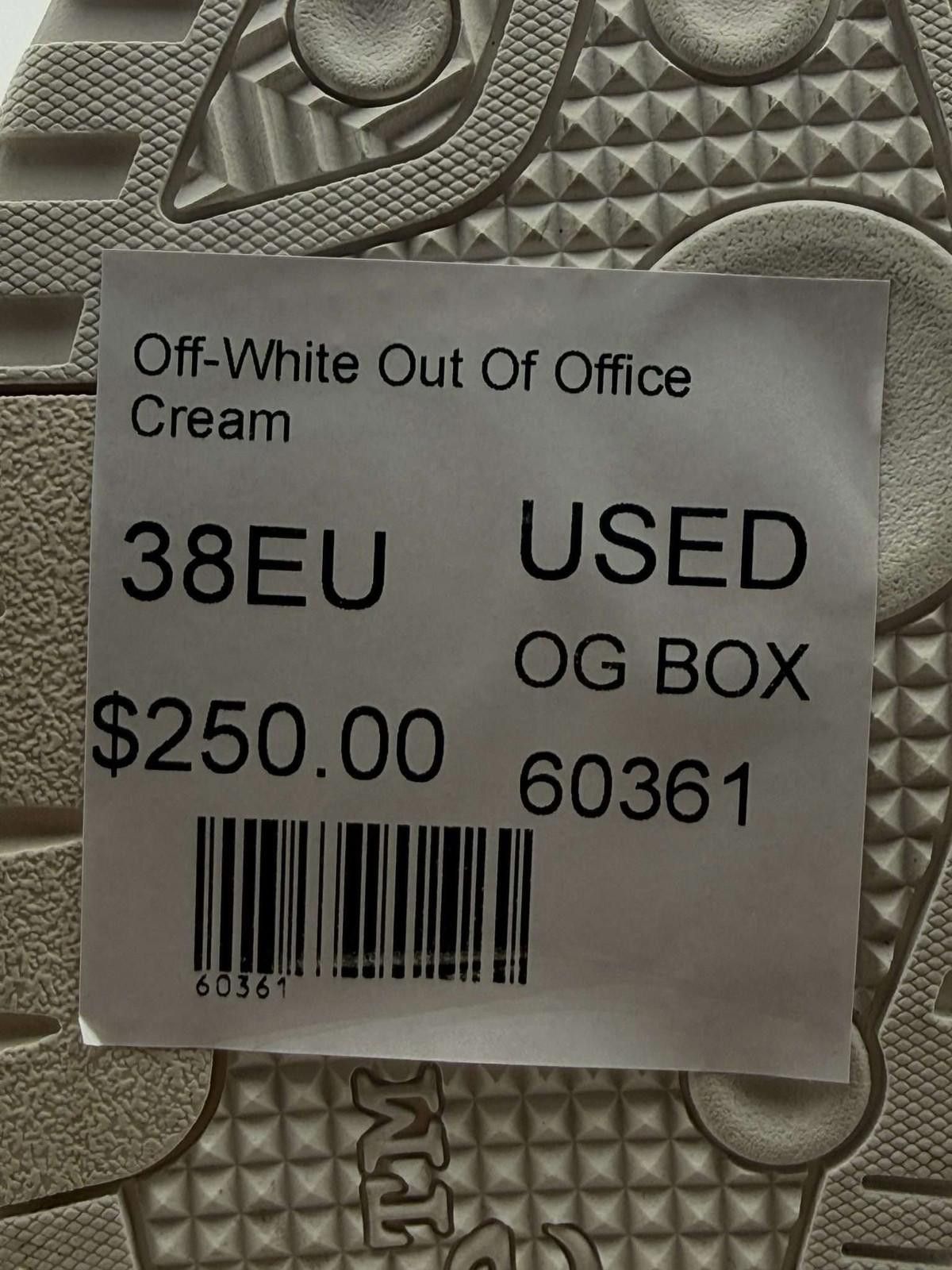 Off-White Off-White Out Of Office Cream 38EU Used OG Box Size US 8 / IT 38 - 8 Thumbnail