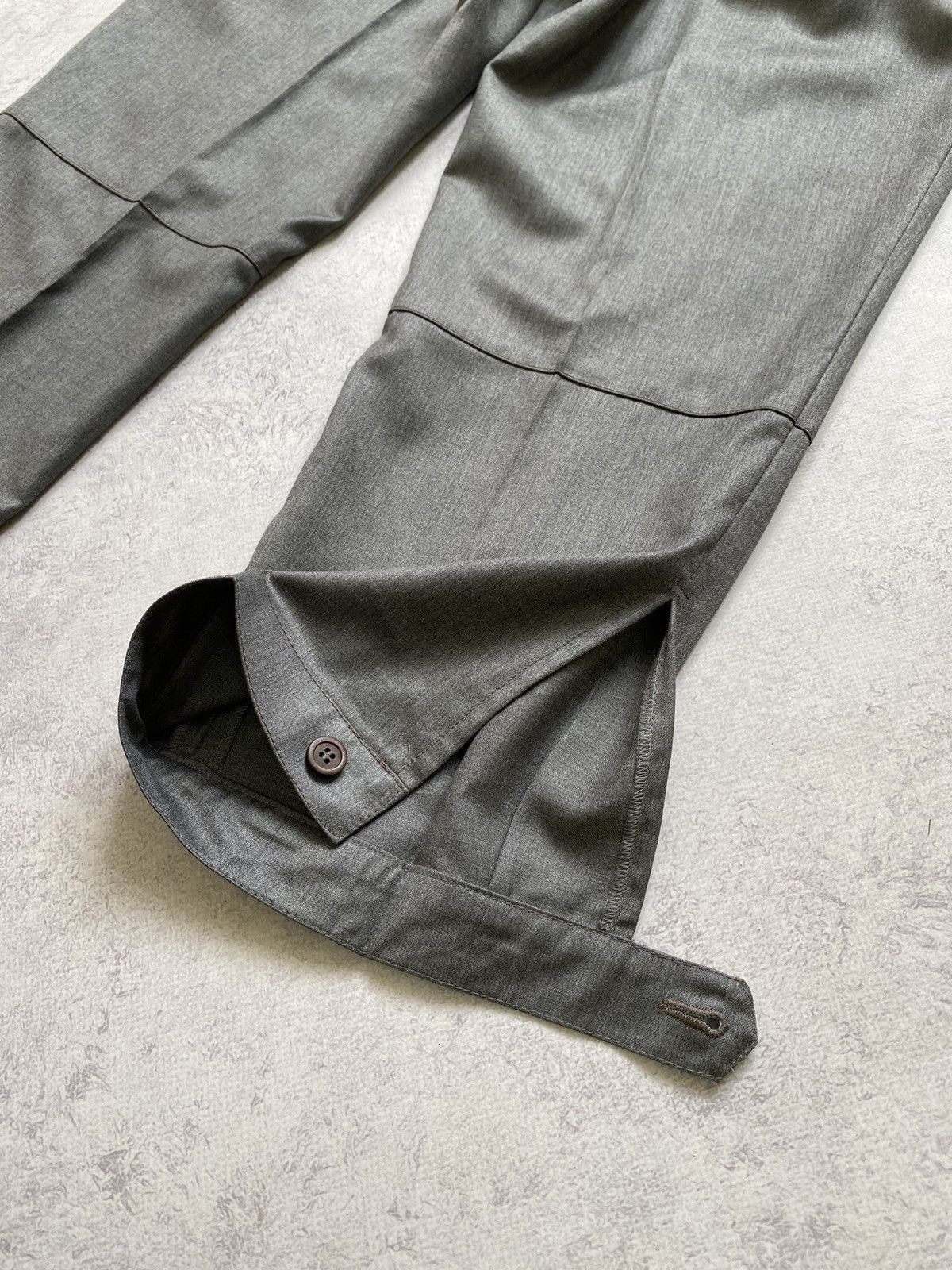 Brunello Cucinelli Gunex By Brunello Cucinelli Grey Wool Cropped Trousers Pants Size 27" / US 4 / IT 40 - 14 Thumbnail