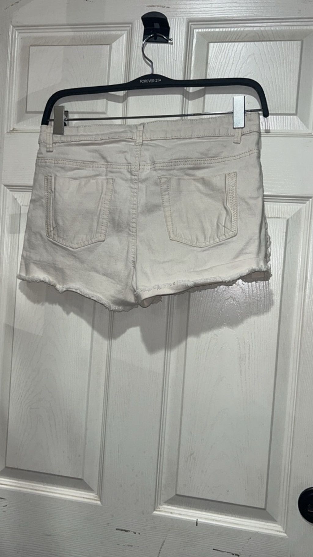 Other Juniors Mossimo Supply Co. Beige Crochet Jean Shorts Size 15 Size 31" - 4 Thumbnail