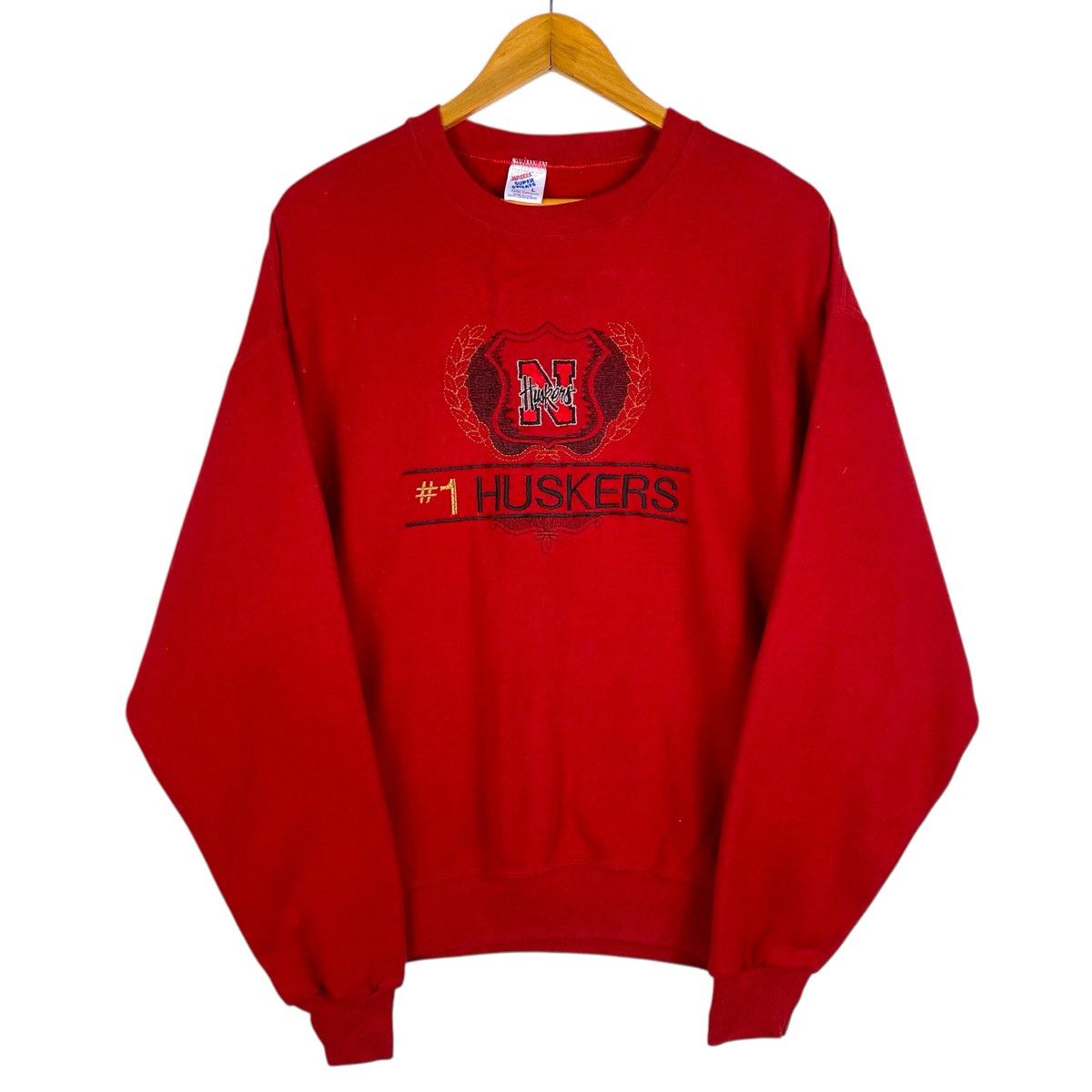 Vintage 💥90s NEBRESKA HUSKERS COLLEGE FOOTBALL CREWNECK SWEATSHIRT Size US L / EU 52-54 / 3 - 1 Thumbnail