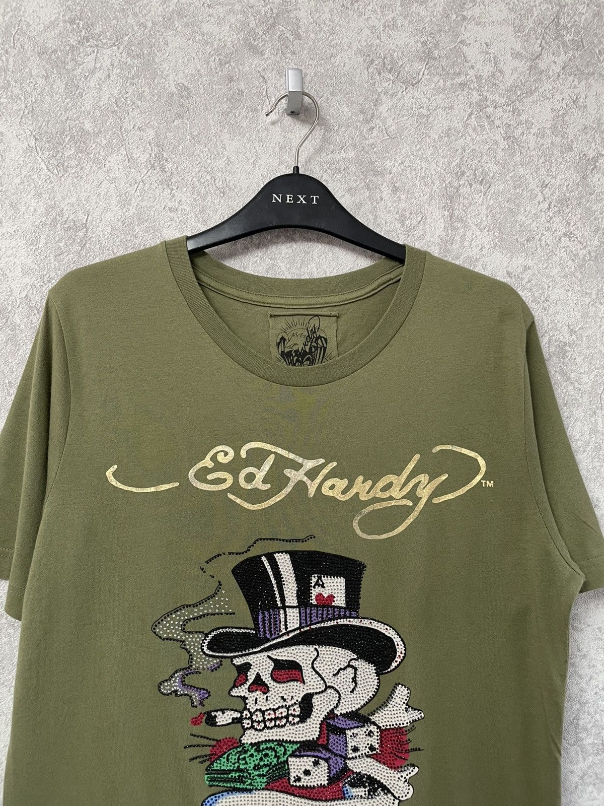 Ed Hardy Vintage Ed Hardy Skull Big Logo Y2K T-Shirt Size US M / EU 48-50 / 2 - 2 Thumbnail
