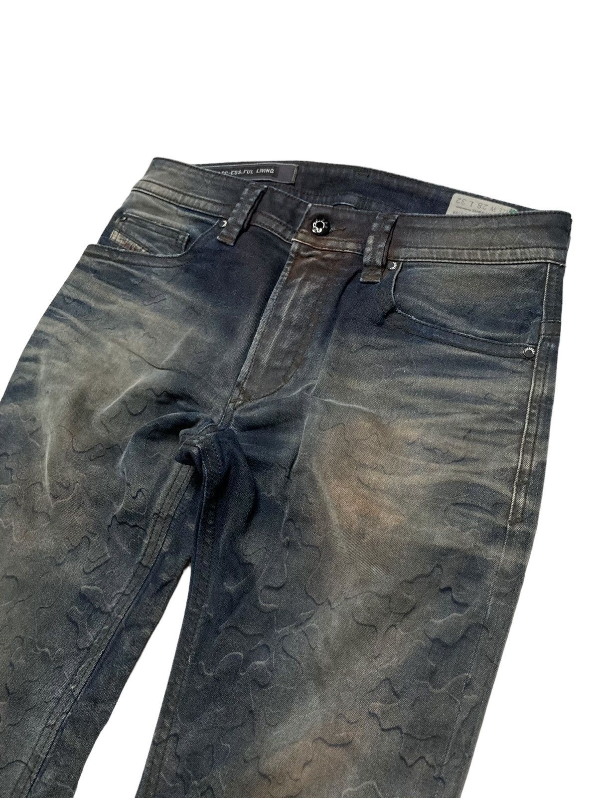 Diesel × Japanese Brand Vintage y2k Diesel Jeans Distressed Denim Faded Washed Size US 28 / EU 44 - 3 Thumbnail