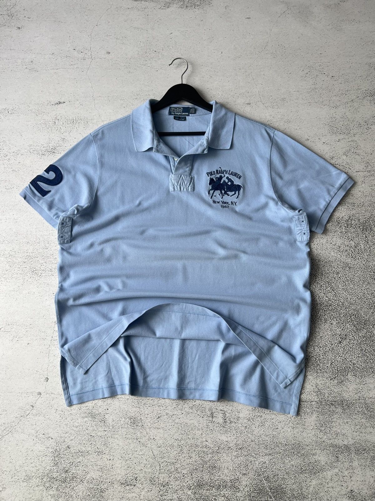 Polo Ralph Lauren 🐎🐎 Y2K Ralph Lauren Vintage Polo Shirt Blue L Size US XXL / EU 58 / 5 - 1 Thumbnail