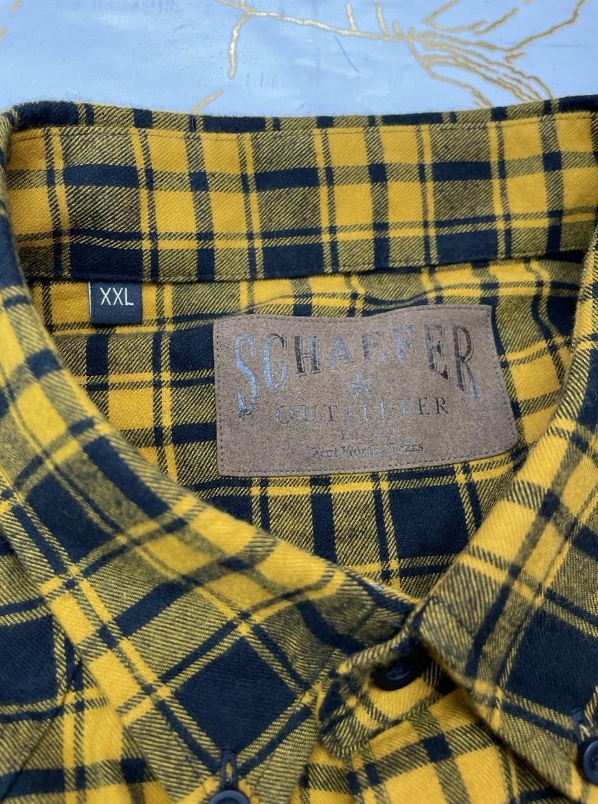Other New Schaefer Yellow Black Pioneer Flannel Button Up 2XL Size US XXL / EU 58 / 5 - 2 Thumbnail