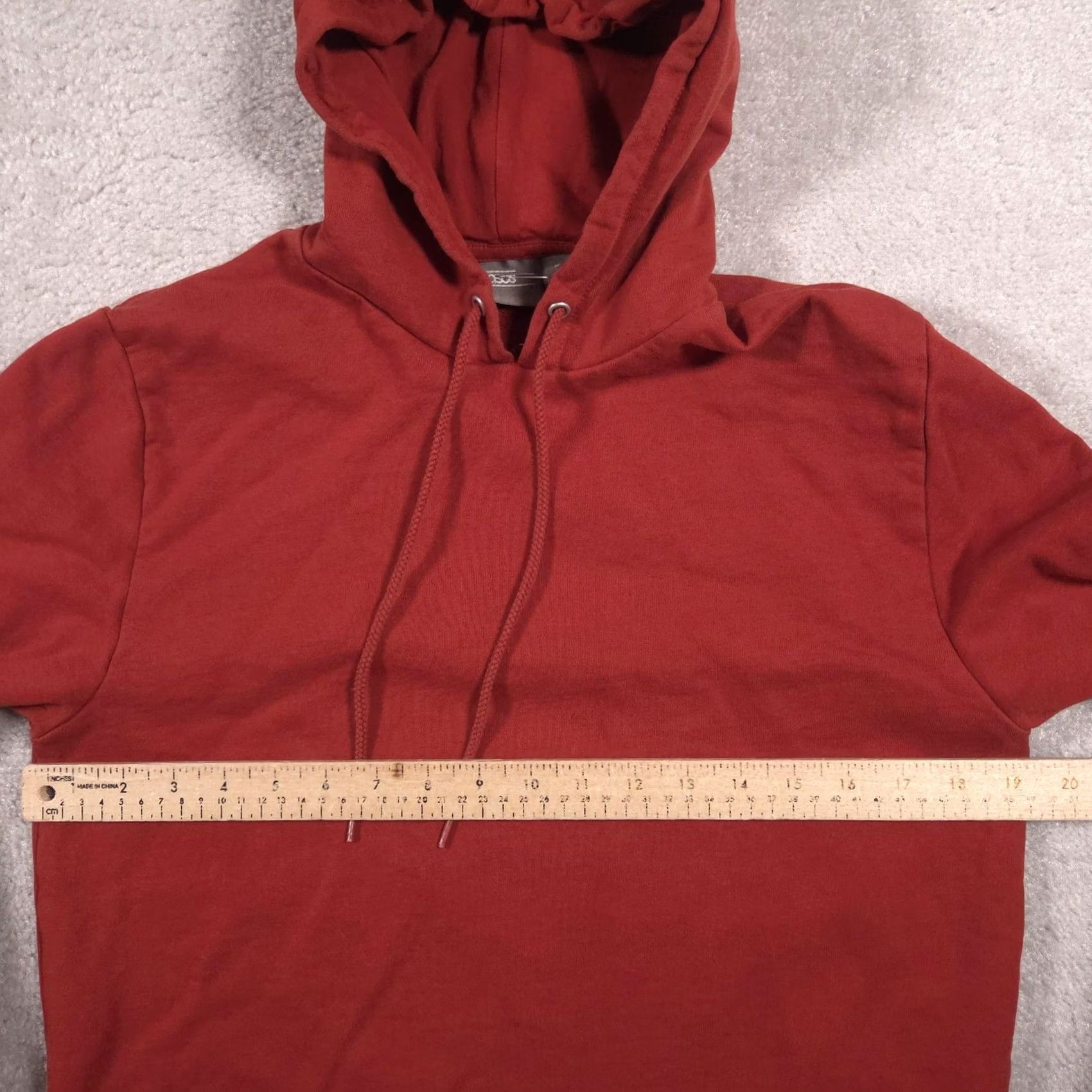 Asos ASOS Hoodie Mens M Orange Pullover Sweatshirt Solid Curved Hem Longline Mens Regular Fit Crew Neck Long Sleeve Size US M / EU 48-50 / 2 - 7 Thumbnail