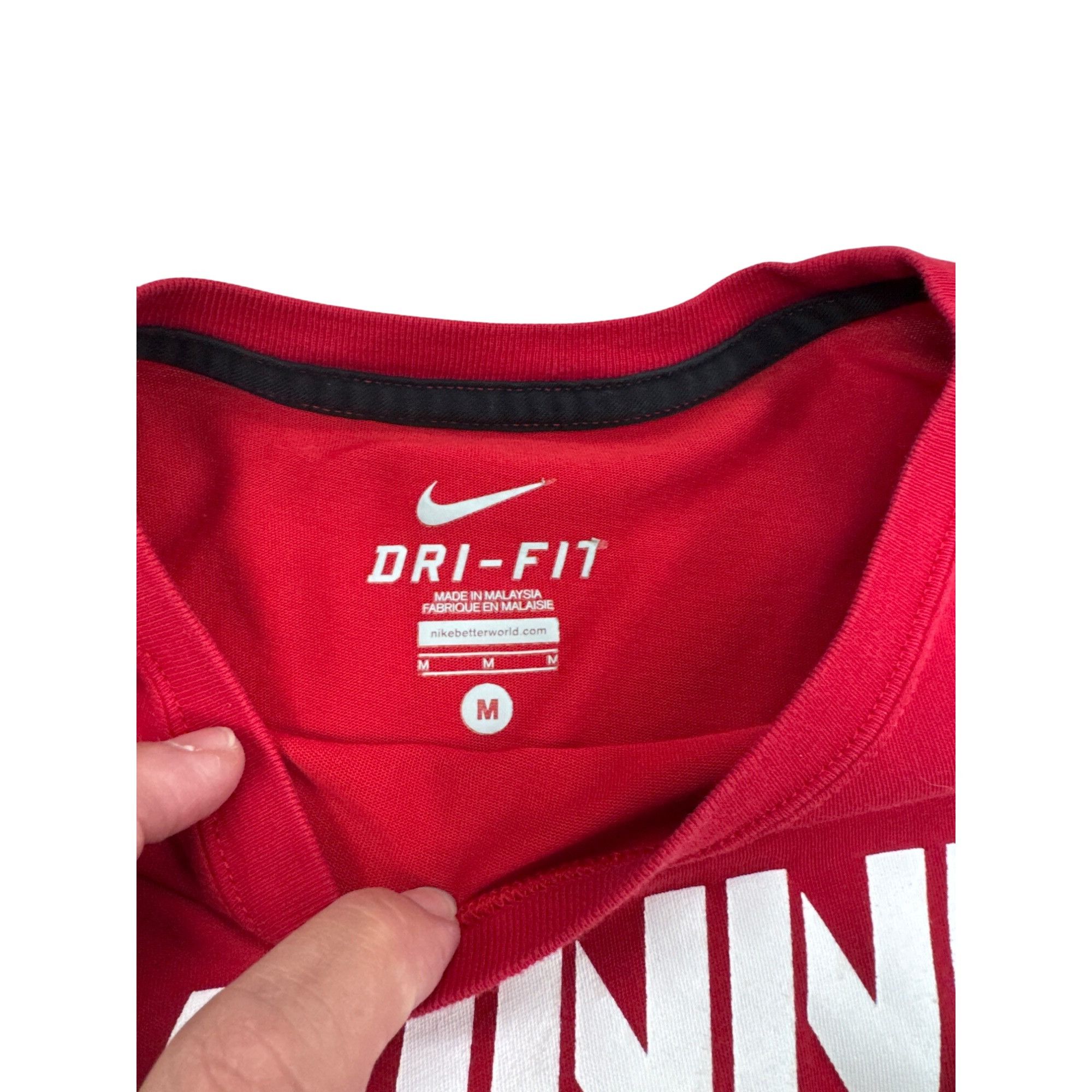 Nike Nike Dri-Fit Red T-Shirt With #Winning Starts Here Graphic M Size US M / EU 48-50 / 2 - 2 Thumbnail