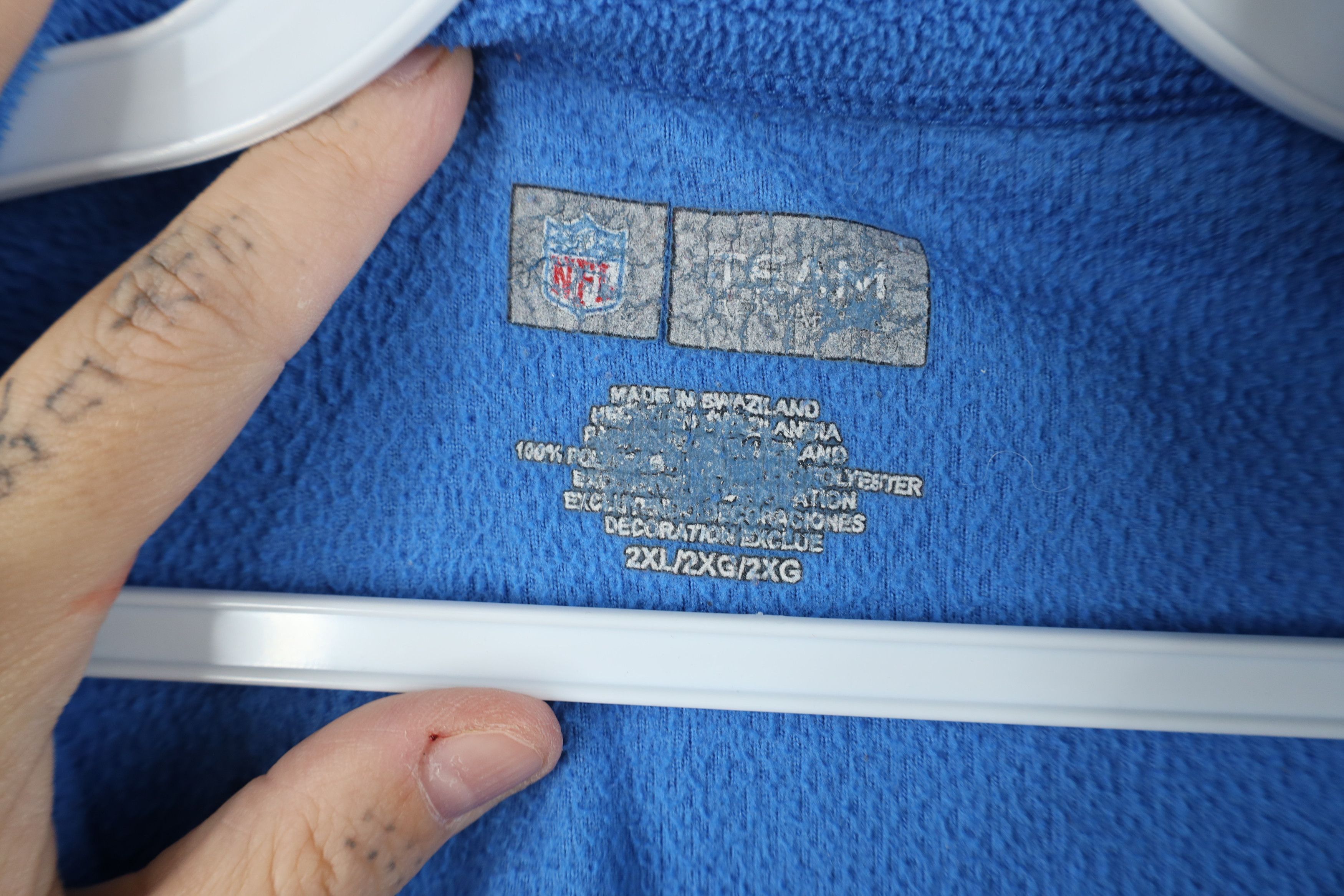 Vintage Y2K NFL Detroit Lions Football Half Zip Fleece Sweater Size US XXL / EU 58 / 5 - 9 Thumbnail