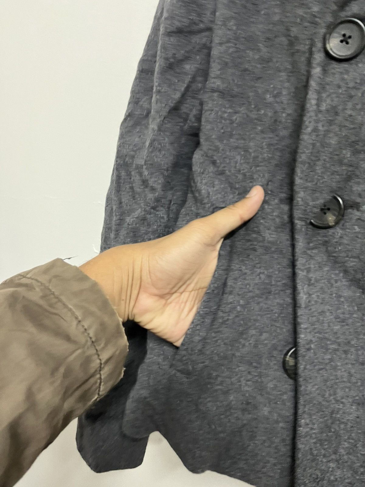 Junko Shimada 💥Junko Shimada Vintage Wool Dark Grey Classic Jackets Size XS / US 0-2 / IT 36-38 - 6 Thumbnail