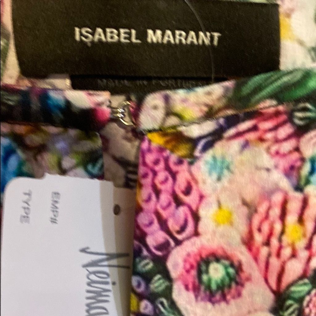 Isabel Marant Isabel Marant Pink and Green Puff Sleeve Ruffled Blouse Size M / US 6-8 / IT 42-44 - 5 Thumbnail