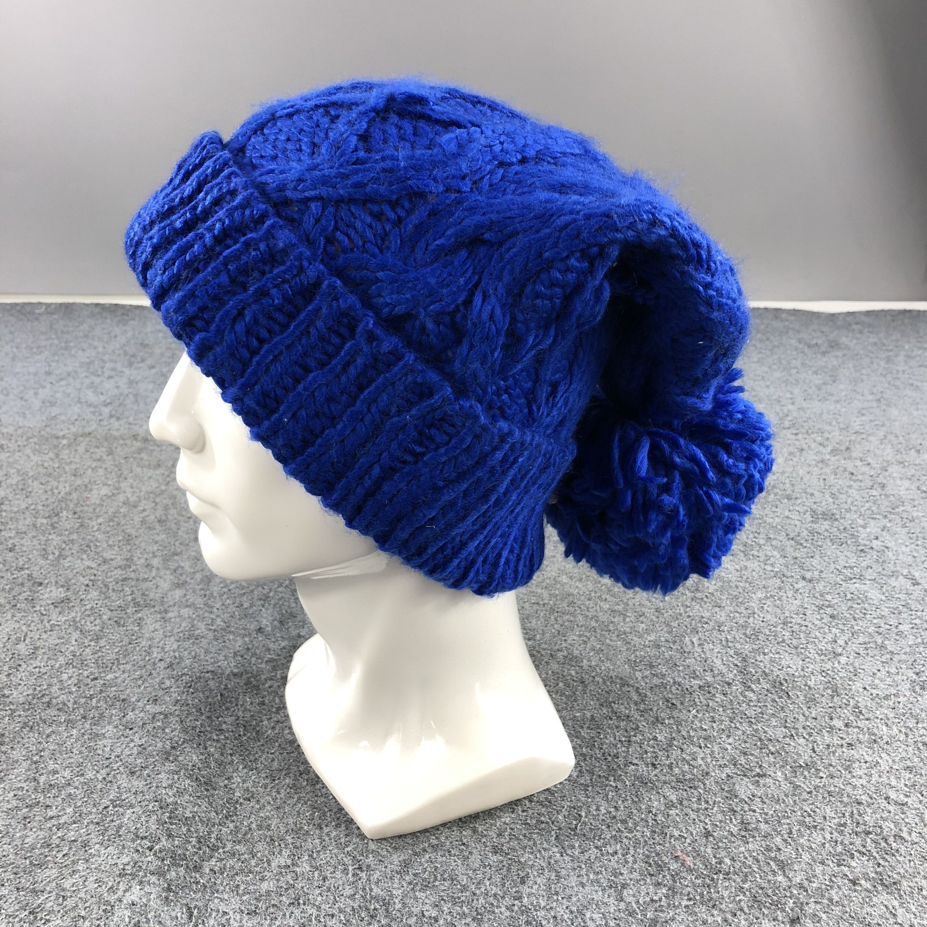 Vintage Unknown Cable Knit Slouchy Bobble Beanie Snowcap B302 Size ONE SIZE - 1 Thumbnail