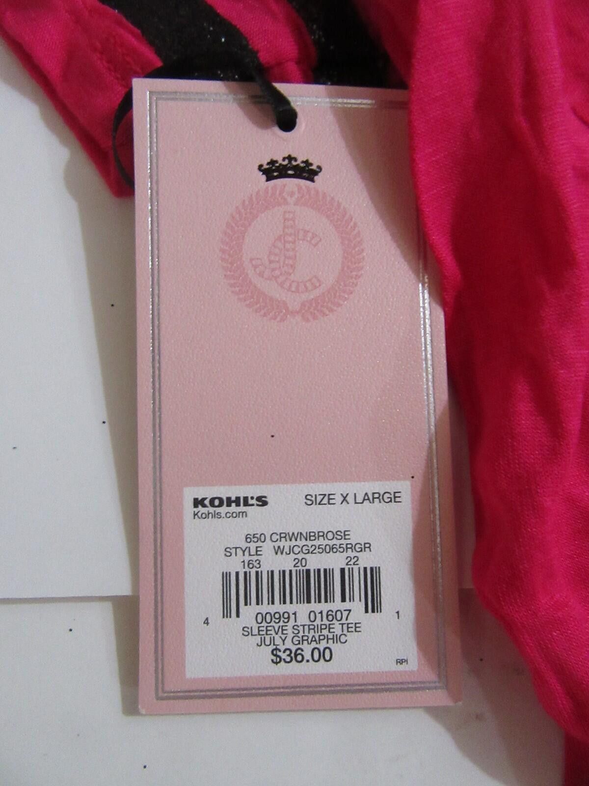 Juicy Couture Jeans Juicy Couture Women Shirt Pink with Black Bling Logo Size XL Size XL / US 12-14 / IT 48-50 - 6 Thumbnail