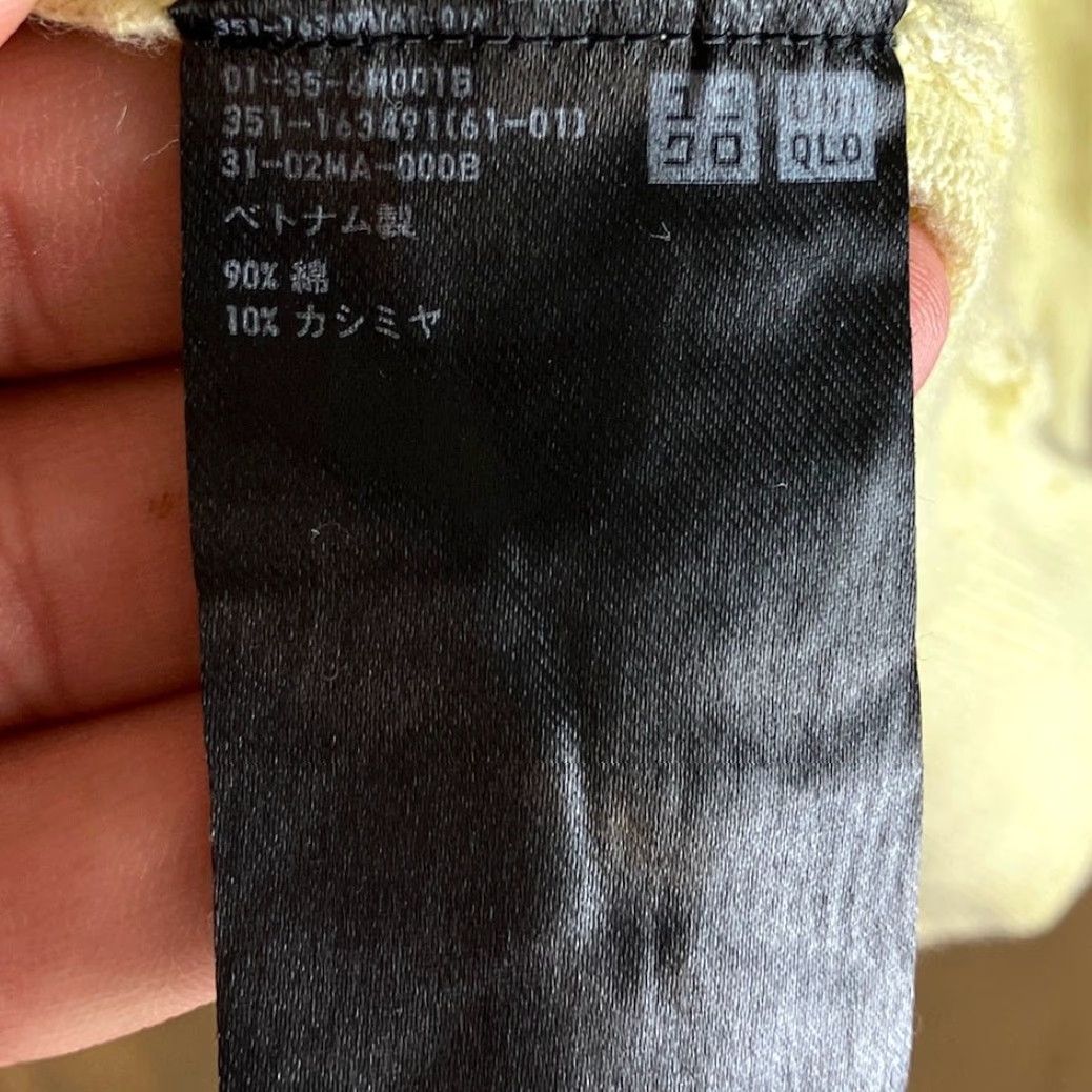 Uniqlo Uniqlo Sweater Yellow V-Neck Long Sleeve Medium Womens Regular Fit Pullover Knit Solid Casual Workwear Size M / US 6-8 / IT 42-44 - 7 Thumbnail