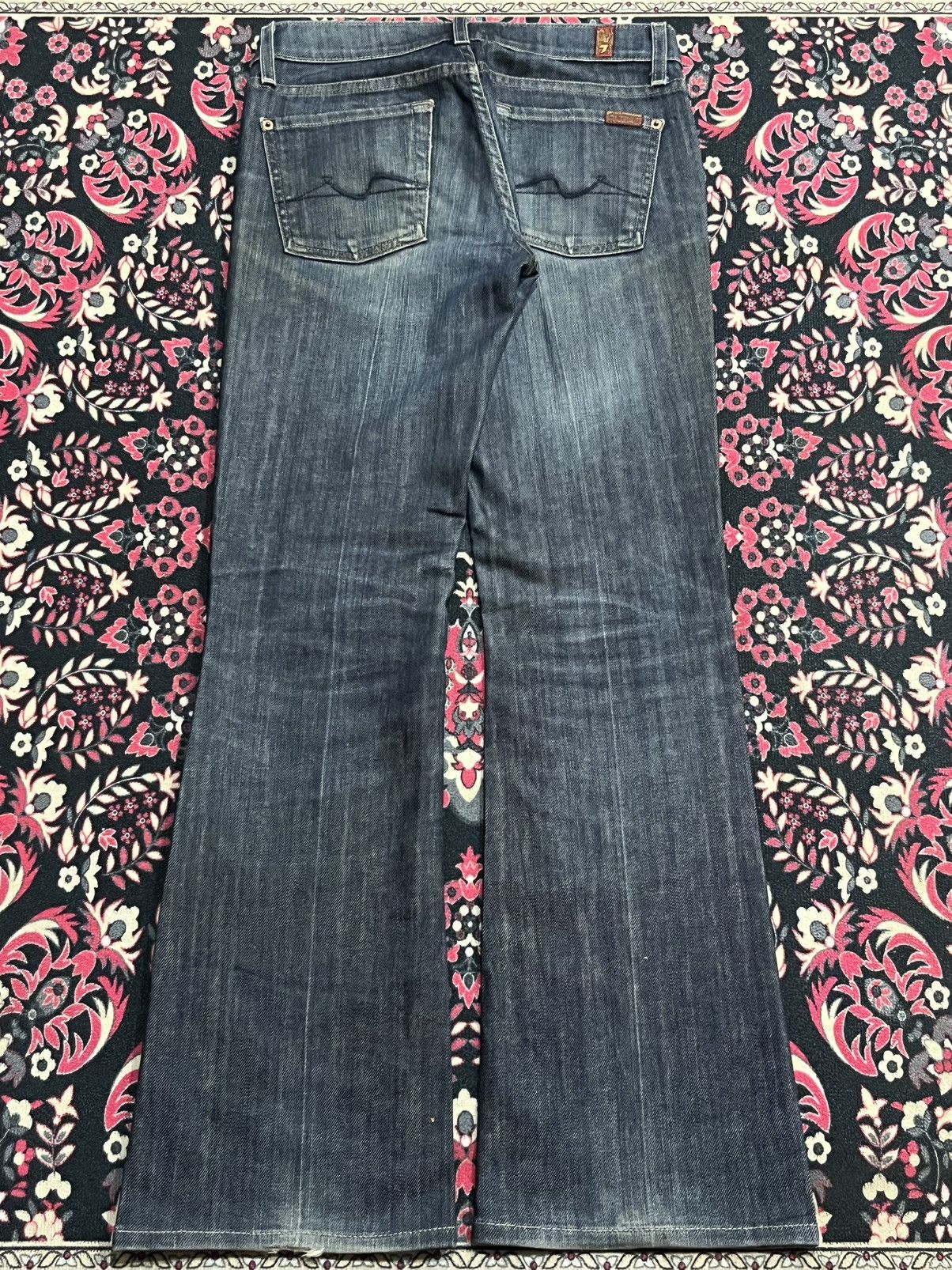 7 For All Mankind 7 For All Mankind Dark Blue Washed Flare Jeans Size 26" / US 2 / IT 38 - 2 Thumbnail