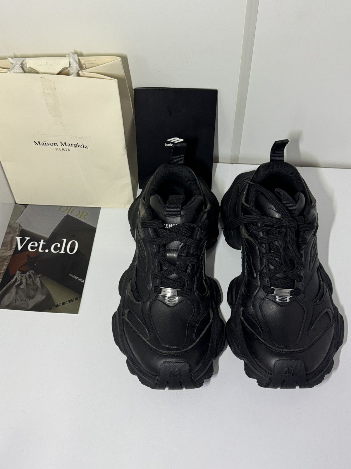 Balenciaga ⛔️Balenciaga leather cargo sneakers black Size US 10 / EU 43 - 2 Thumbnail