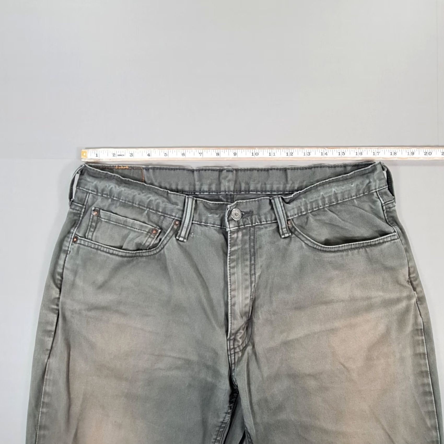 Levi's Levis 541 Jeans Grey Denim Athletic Fit Straight Leg 34W 28L Stretch Cotton Elastane 5-Pocket Mens Size US 34 / EU 50 - 4 Thumbnail