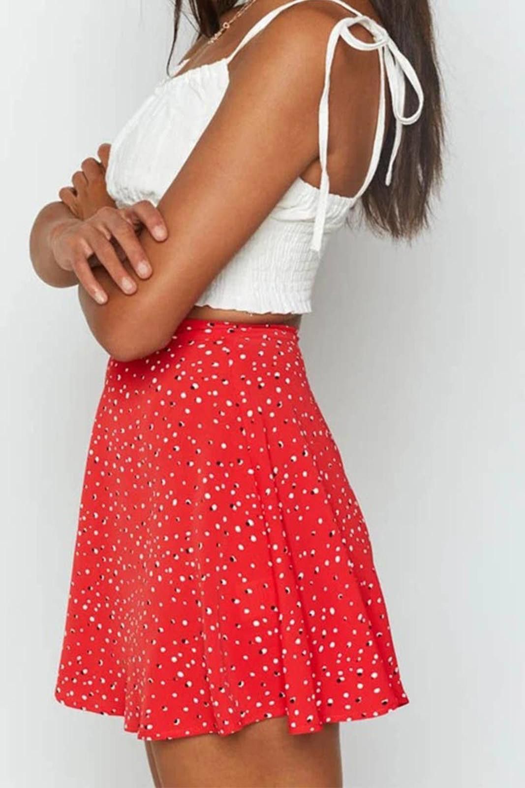 Other SUMMER HIGH WAISTED CHIFFON FLORAL MINI SKIRT Size 32" / US 10 / IT 46 - 12 Thumbnail