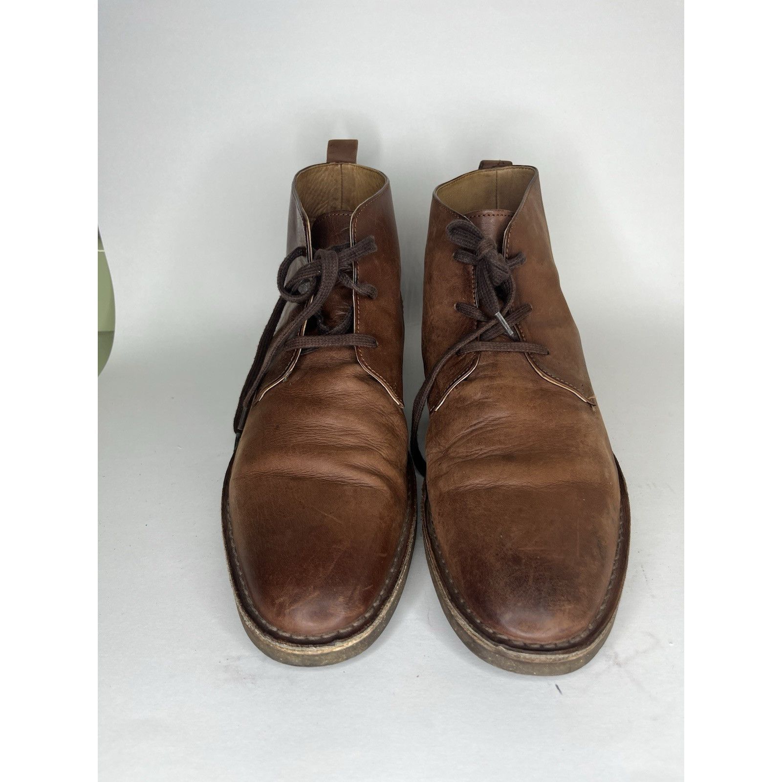 Frye Frye Dark Brown Leather Lace Up Desert Chukka Boots Men Sz 1 Size US 10 / EU 43 - 7 Thumbnail