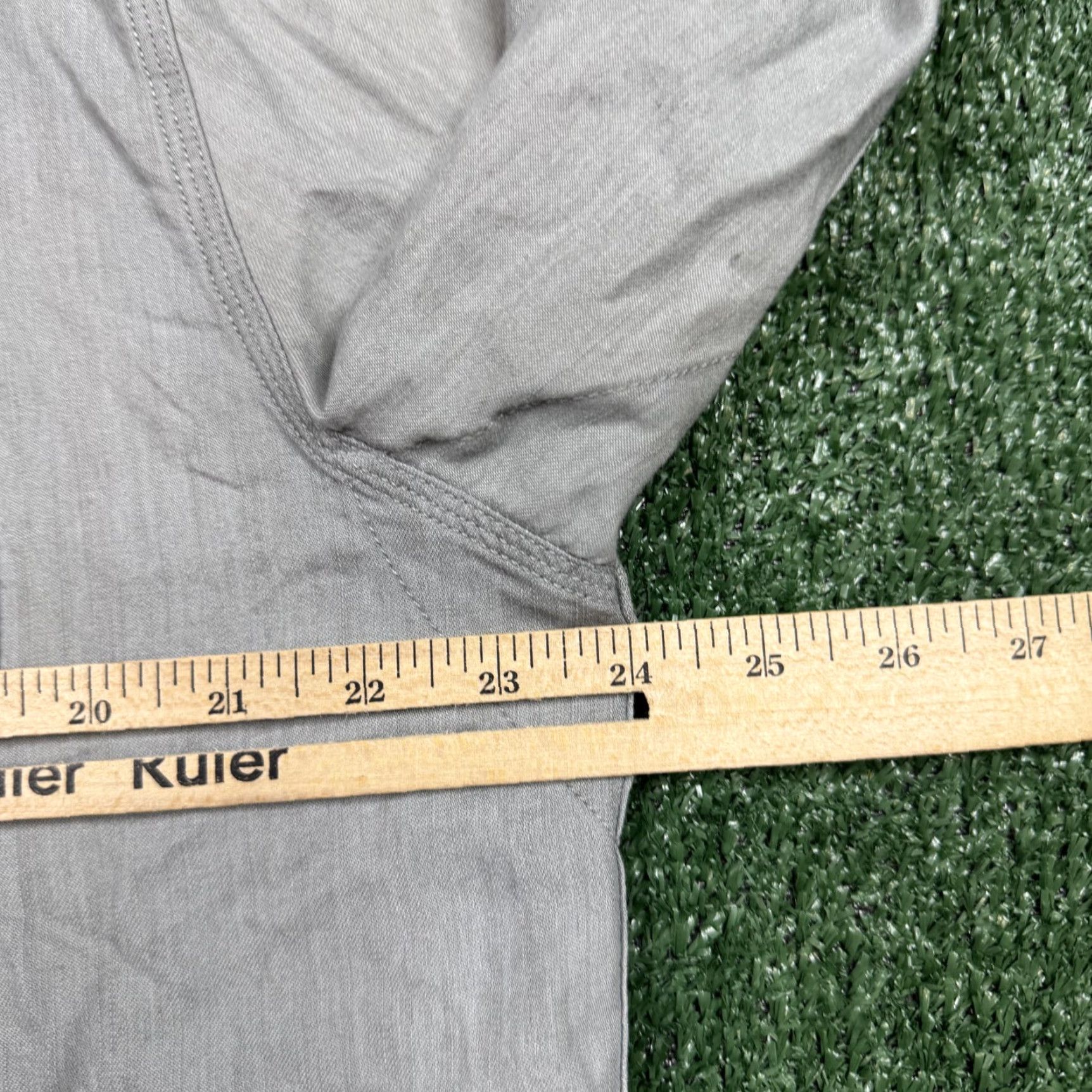 Mack Weldon Button-Up Shirt Mens XL Gray Long Sleeve Pockets Collared Shirt - Button-Down Casual Classic 100% Cotton Manchester Neckline: Collared