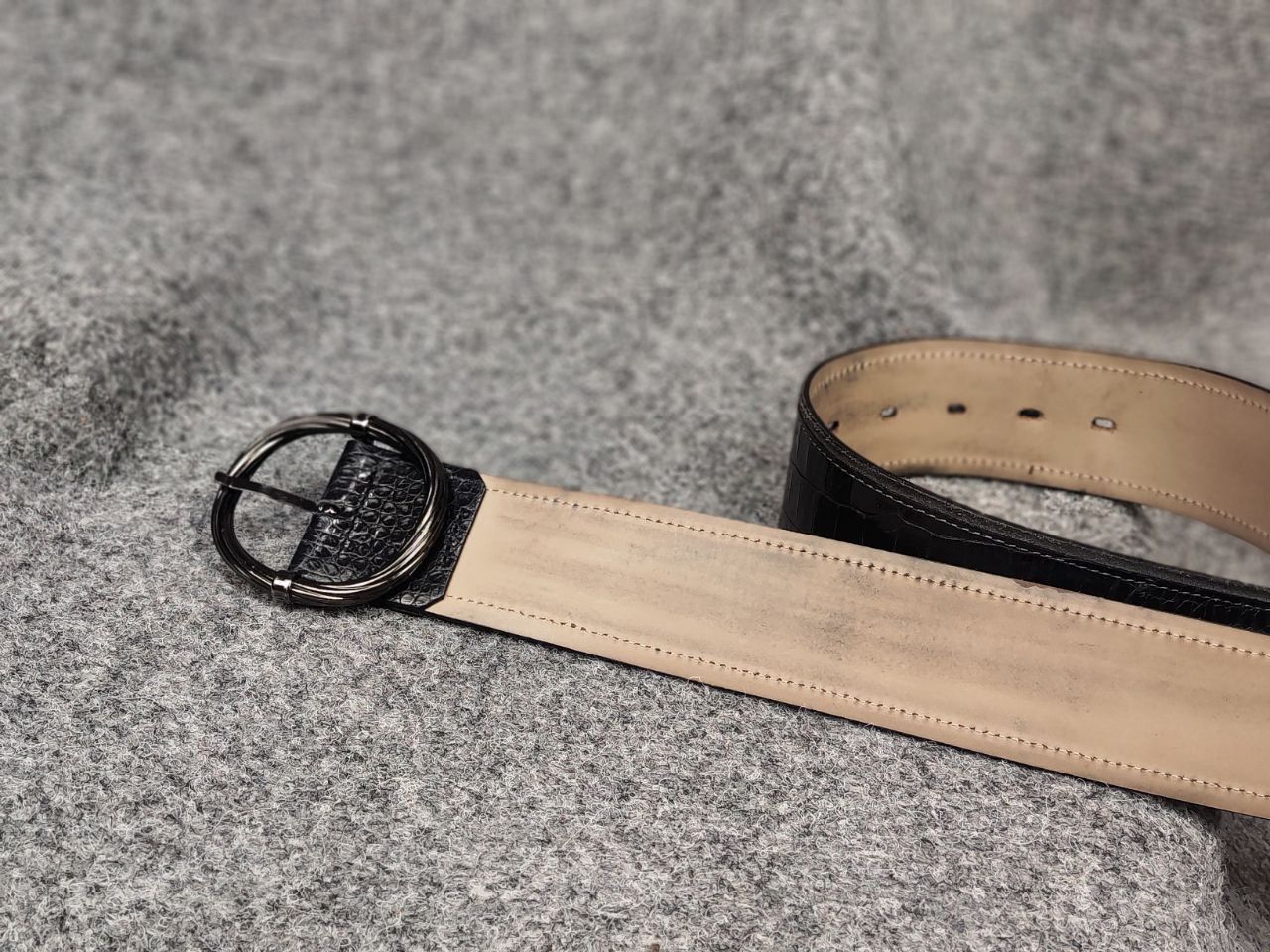 Tonello Tonello Design Premium leather belt with alligator embossing Size ONE SIZE - 8 Thumbnail