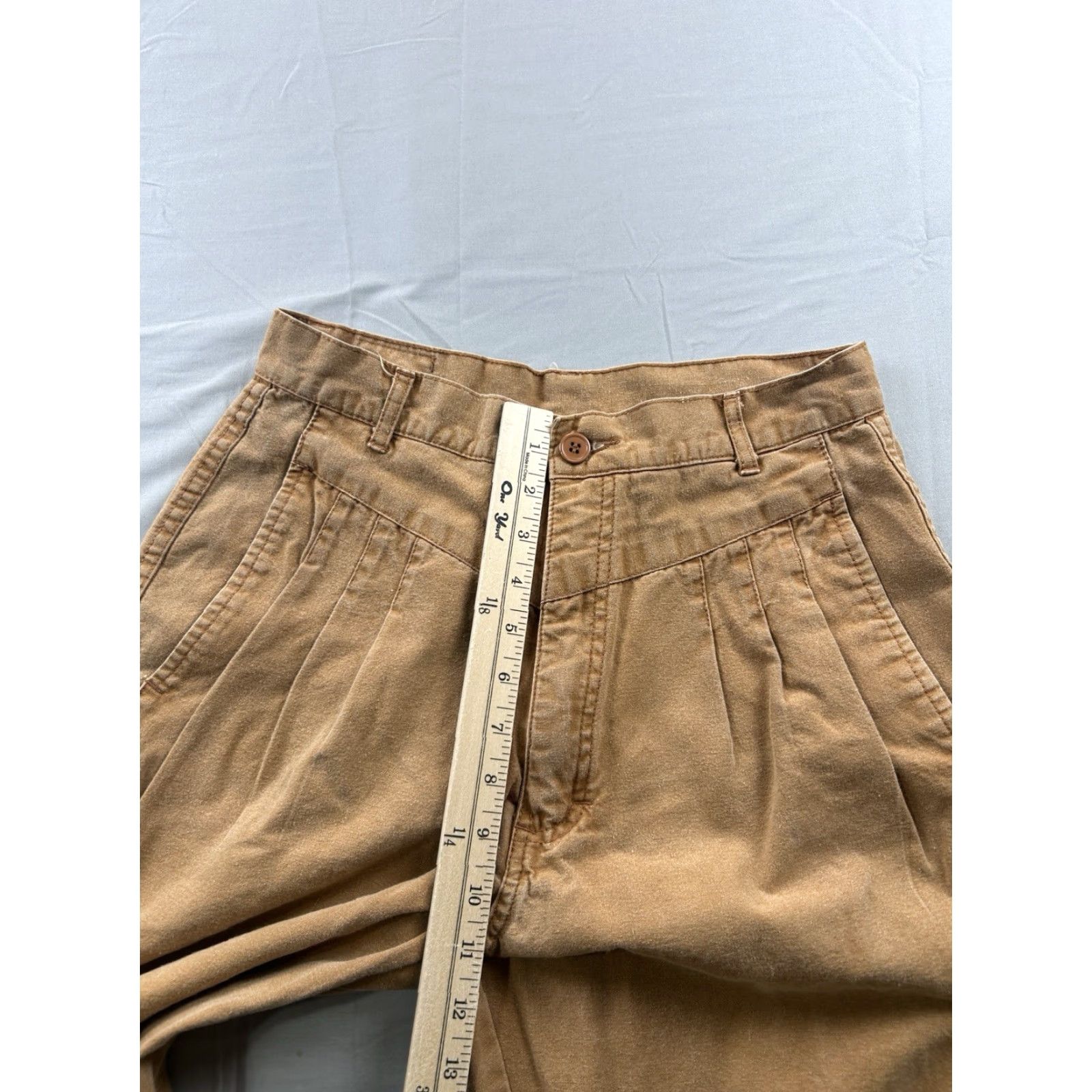 Vintage Rockies Pants 28 Regular Women’s 28x33.5 Western Pleated Brown Tan High Rise Chino Size 28" / US 6 / IT 42 - 6 Thumbnail