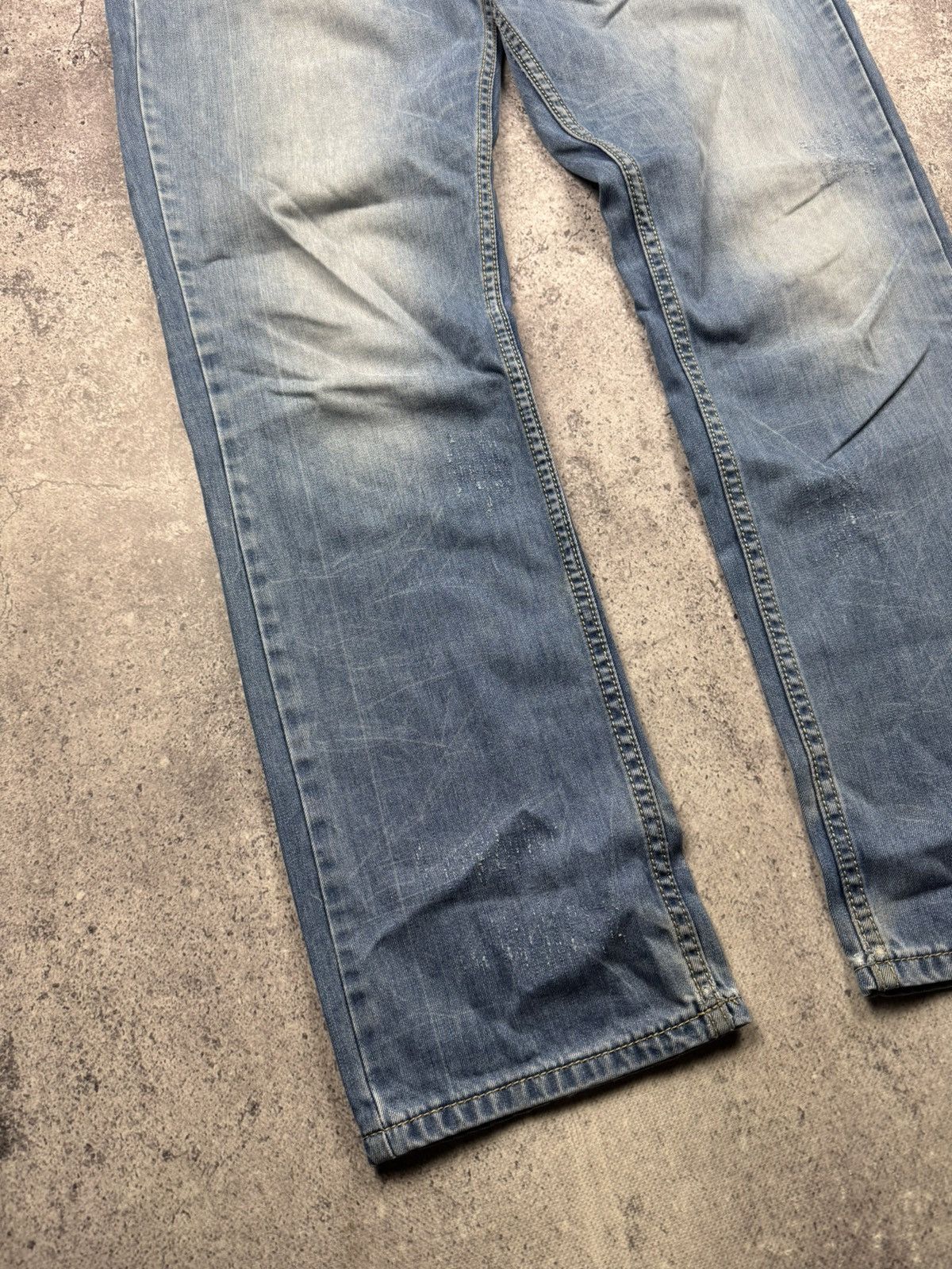 Japanese Brand Y2K Kosmo Lupo Jeans Panther Logo Back Washed Denim Ed Hardy Size US 36 / EU 52 - 3 Thumbnail