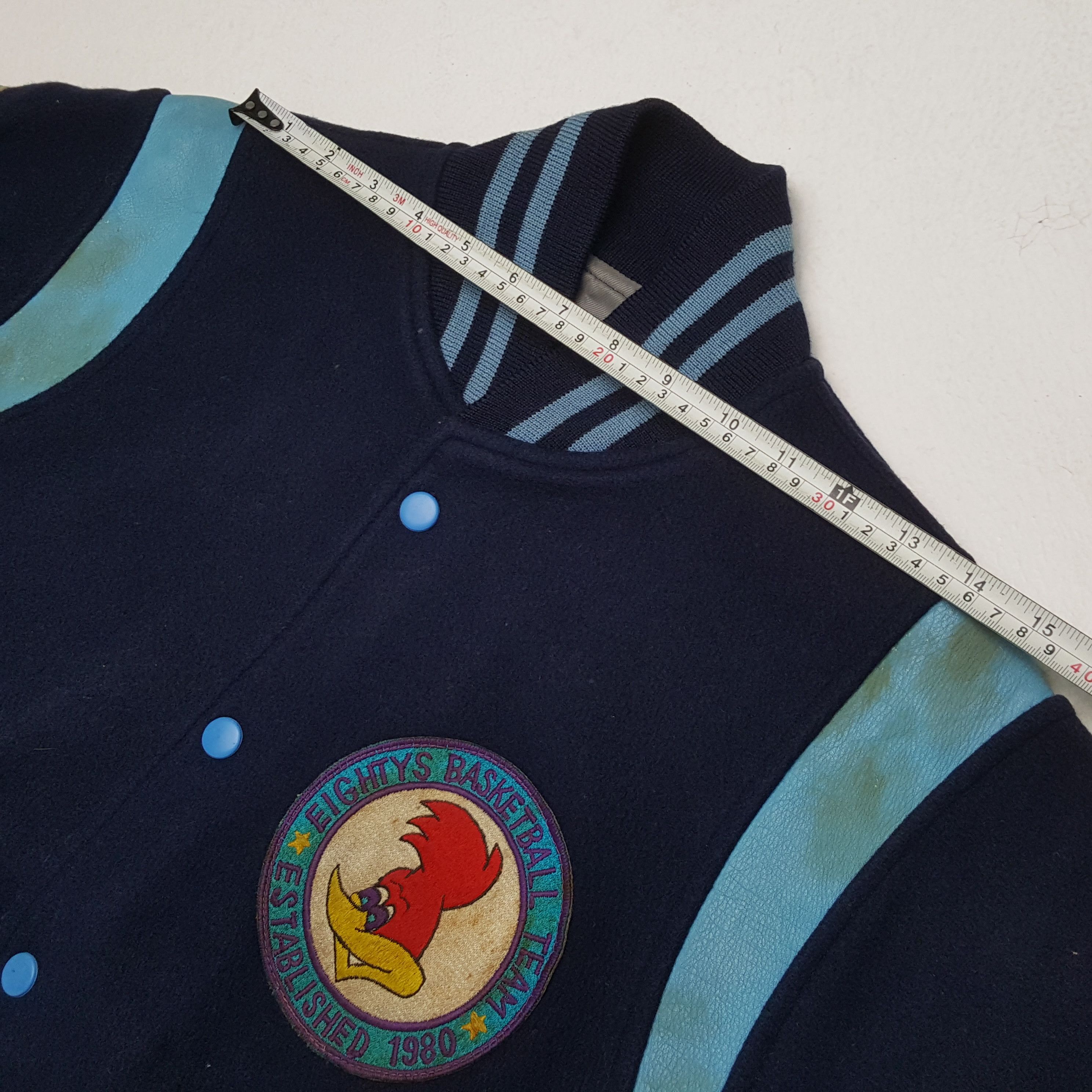Japanese Brand × NBA × Vintage Vintage EIGHTYS BASKETBALL American NBA Varsity Jacket Size US M / EU 48-50 / 2 - 4 Thumbnail