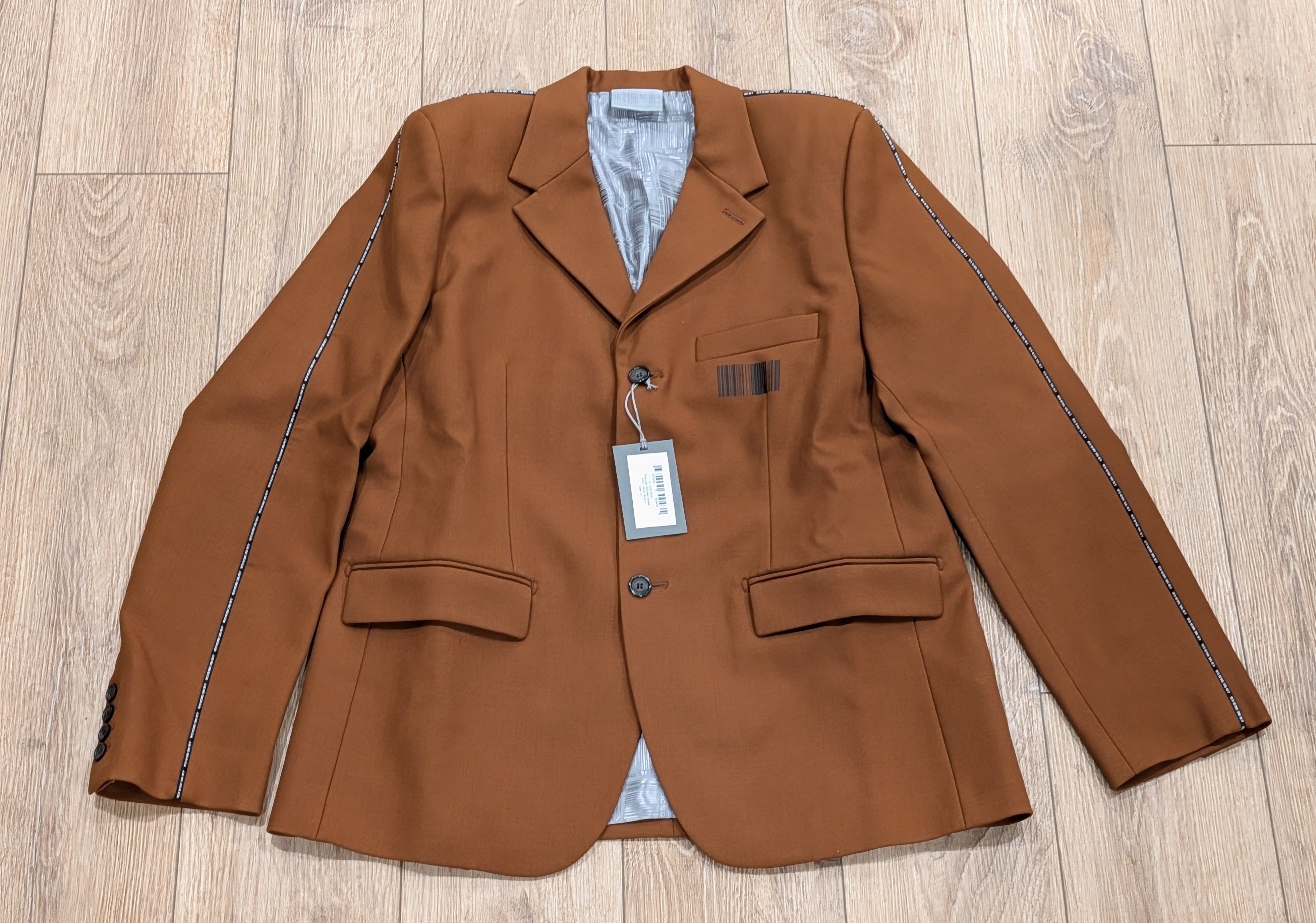 VTMNTS VTMNTS Barcode Wool Tailored Blazer Brown Medium Size 40R - 1 Thumbnail