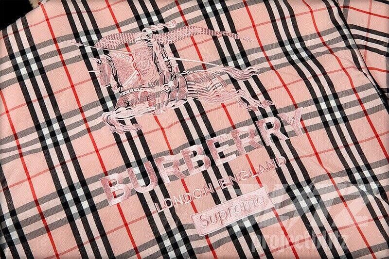 Supreme SS22 SUPREME X BURBERRY SHEARLING COLLAR DOWN JACKET PINK Size US XL / EU 56 / 4 - 3 Thumbnail