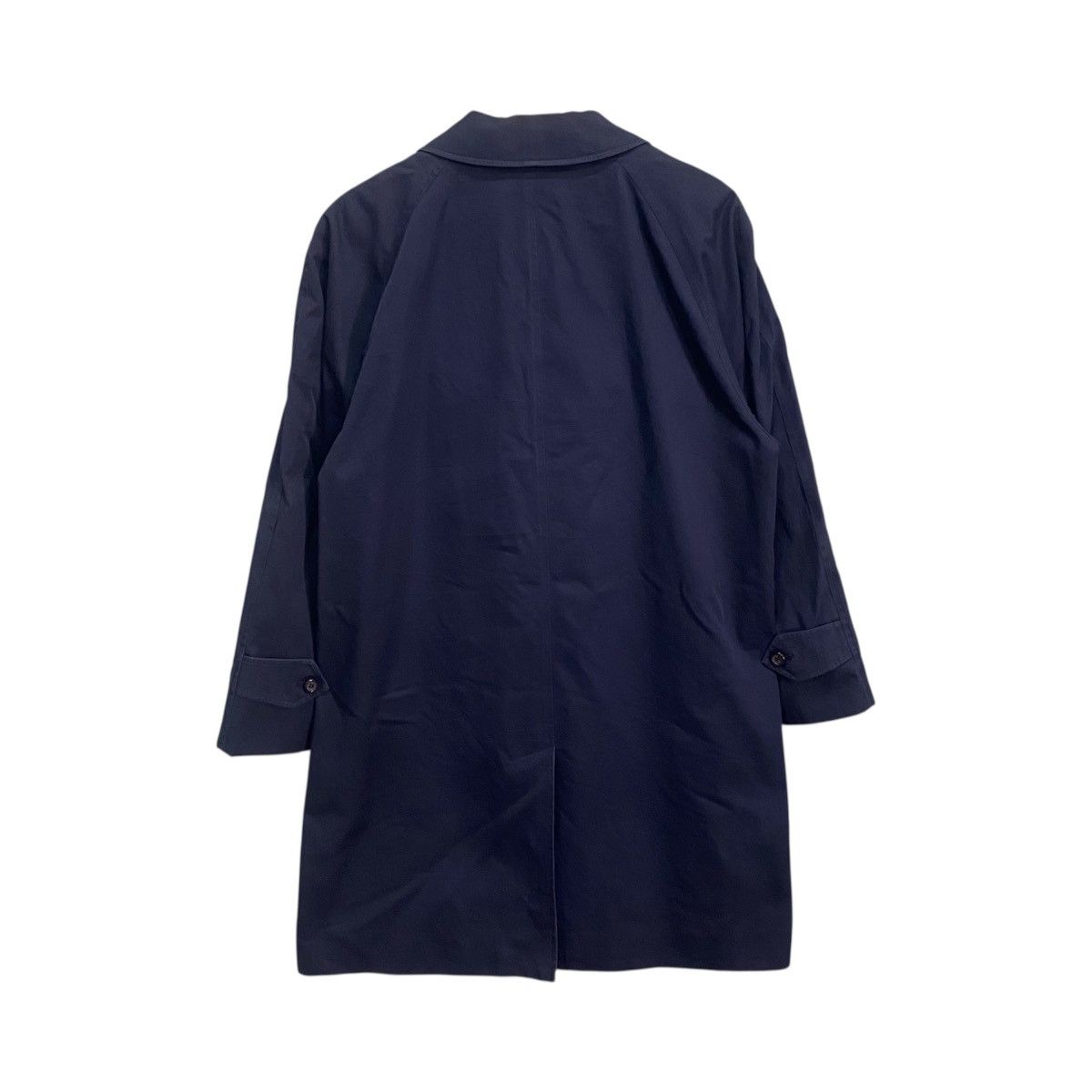 Burberry VTG Burberry Navy Balmacaan Coat Nova Check Lining England Size US L / EU 52-54 / 3 - 3 Thumbnail