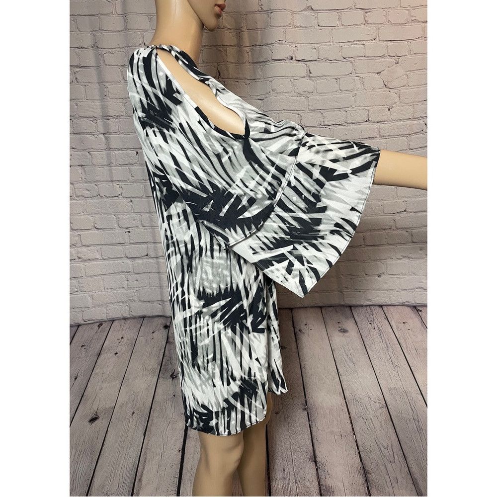 Parker Parker Agave Cold Shoulder Black White Mini Dress Size S Size S / US 4 / IT 40 - 3 Thumbnail
