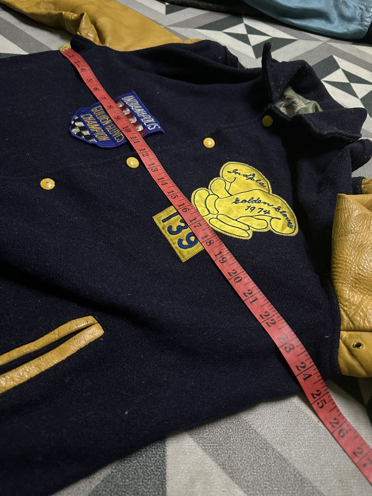 Vintage Vtg Indianapolis golden gloves champion 1974 varsity jacket Size US L / EU 52-54 / 3 - 8 Thumbnail