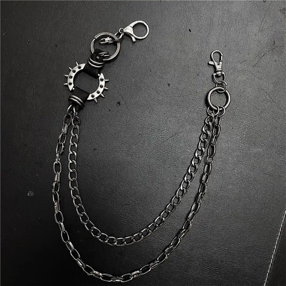 Jewelry Waist Chain Black with 2 Way Tracking Punk Style Size ONE SIZE - 4 Thumbnail
