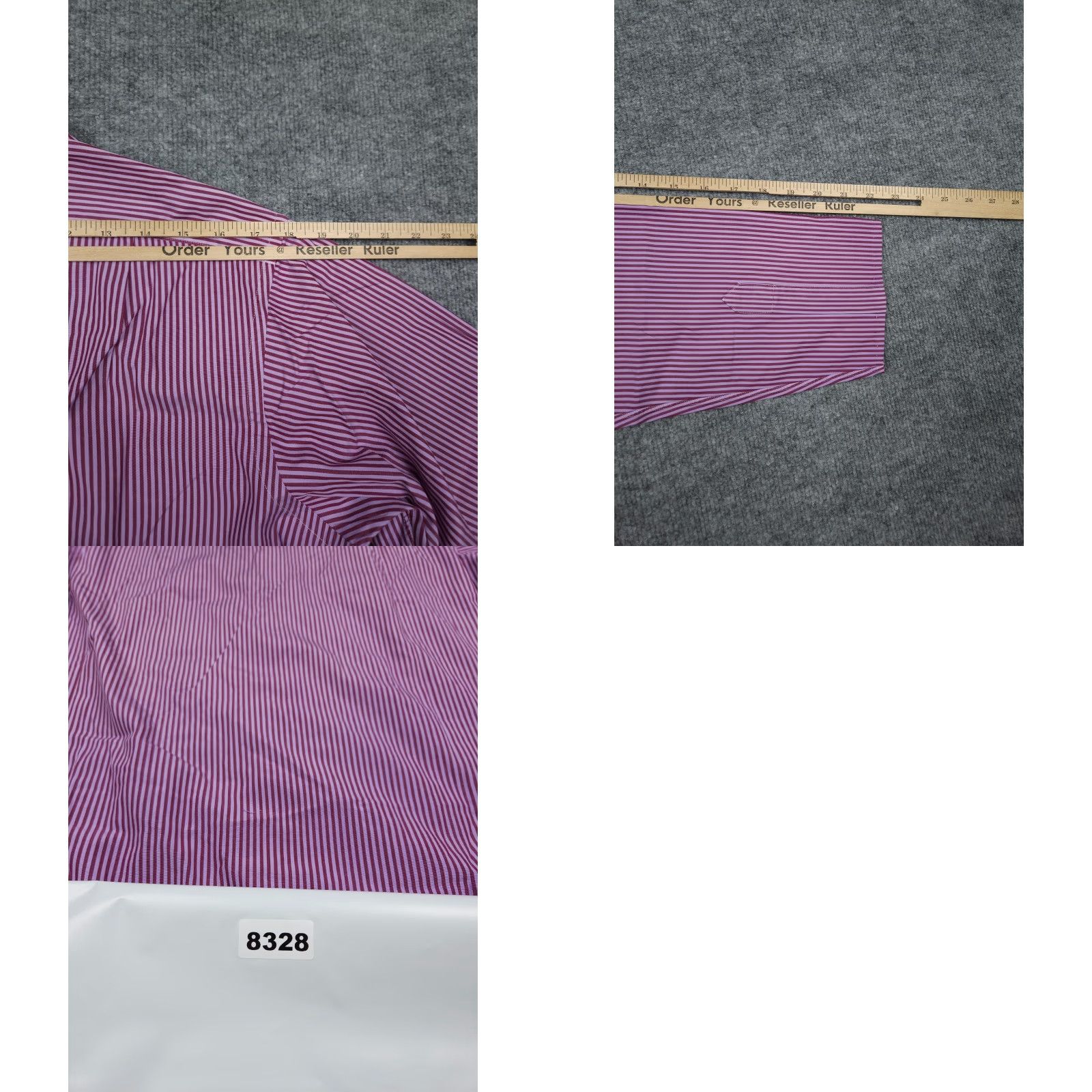 Turnbull & Asser Turnbull & Asser Shirt Men's Striped Pink Band Collar Cotton 2XL Regular Long Sleeve Dress Shirt Mens Size US XXL / EU 58 / 5 - 8 Thumbnail
