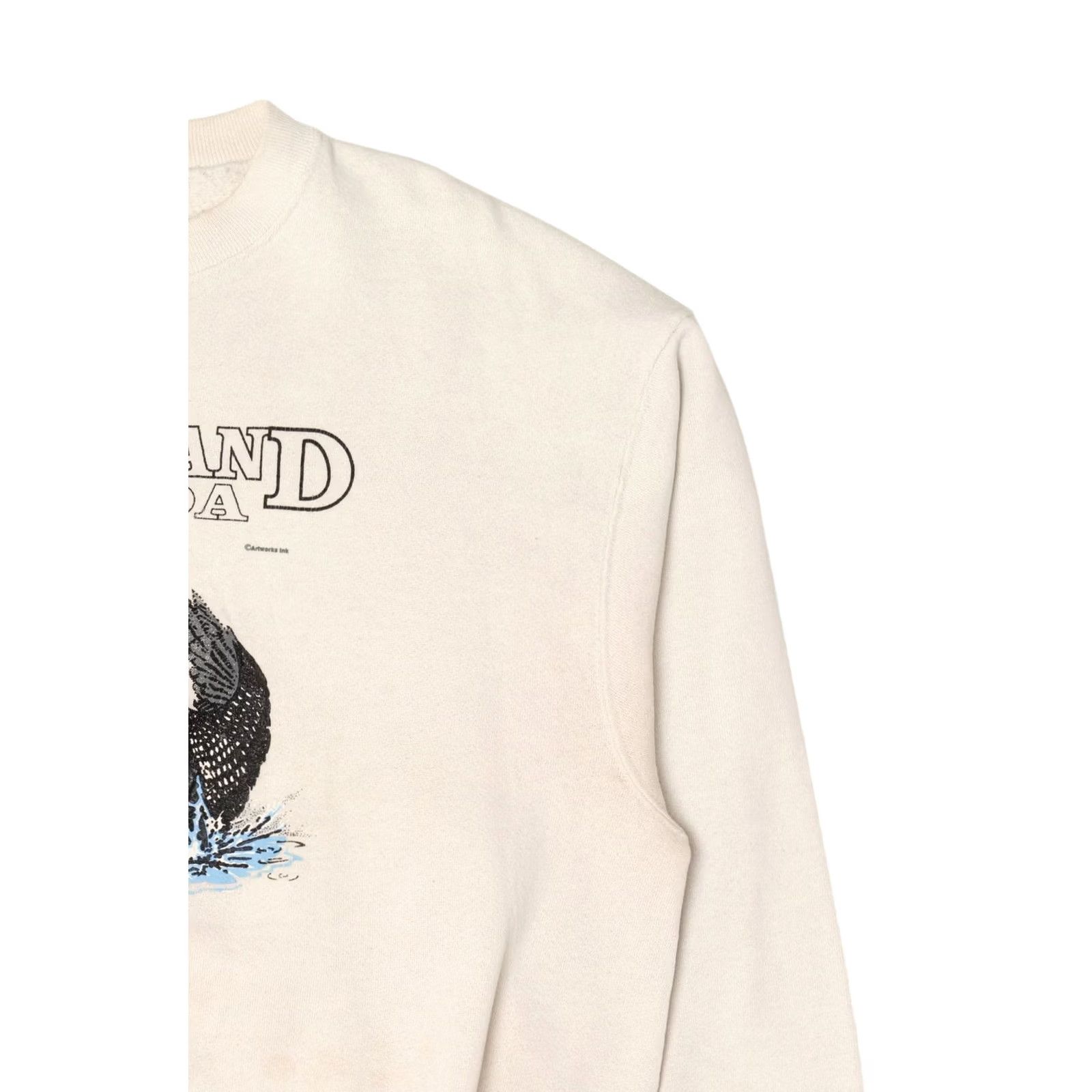 Fruit Of The Loom VINTAGE Northland Canada Loon Sweatshirt 1990s X-Large White Mens Size US XL / EU 56 / 4 - 7 Thumbnail