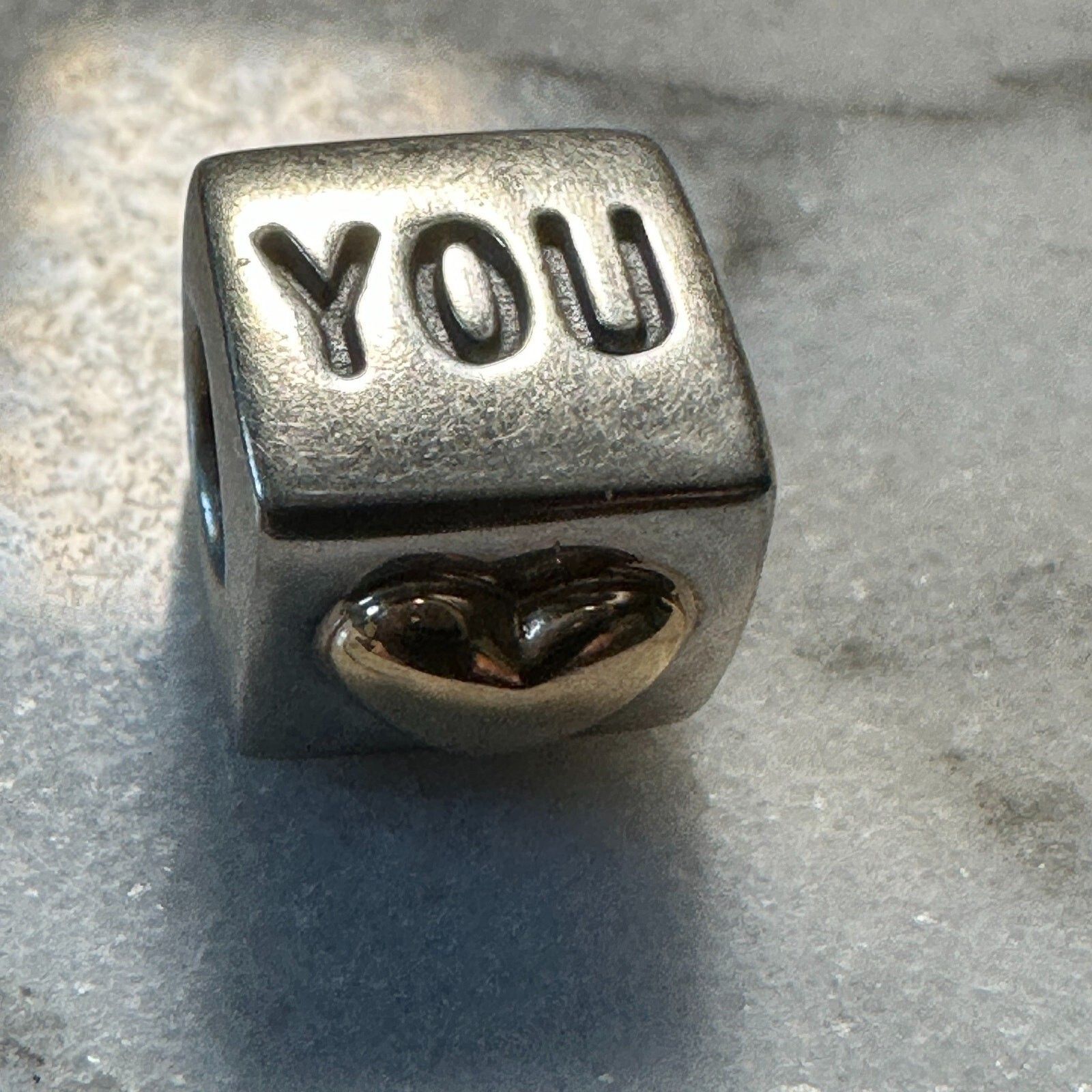 pandora Pandora Genuine 14k Two Toned I Love You Box Charm Bead 7902 Size ONE SIZE - 4 Thumbnail