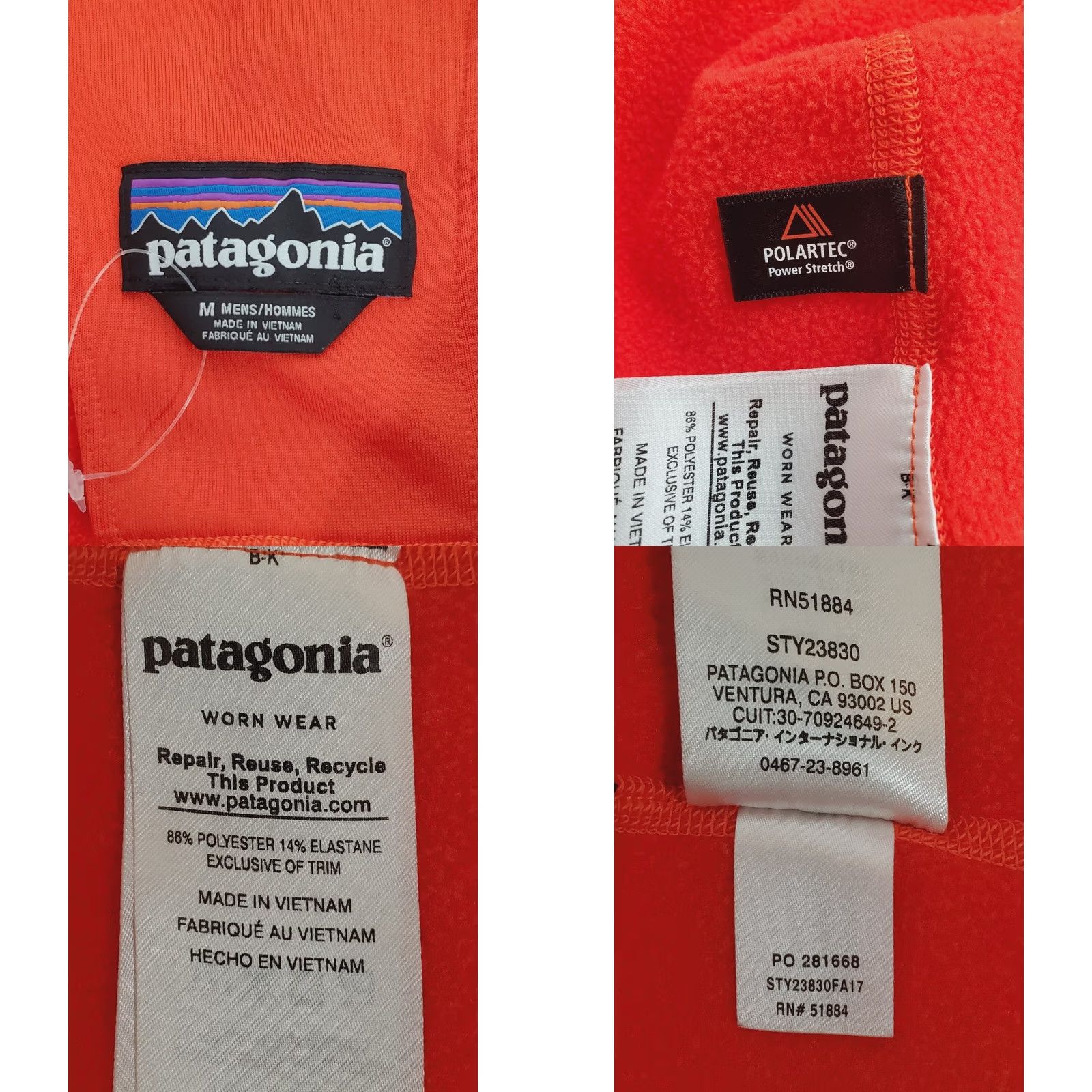 Patagonia Patagonia Pullover 1/4-Zip Polartec Power Stretch Fleece Mens M Orange-Red NBNWOT Size US M / EU 48-50 / 2 - 8 Thumbnail